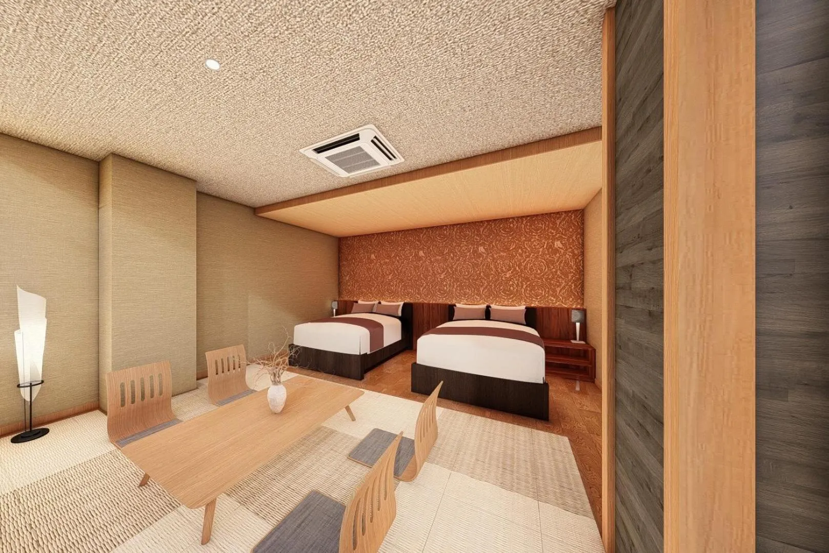 Photo of the whole room, Bed in Dai Onsen Matsudaya Ryokan