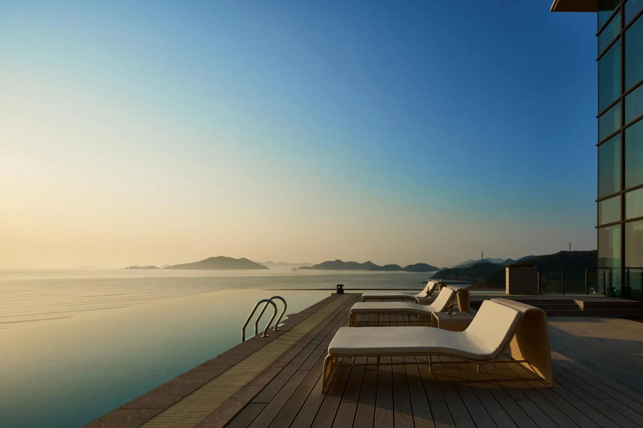 Swimming pool in Crowne Plaza Ningbo Xiangshan Sea View by IHG