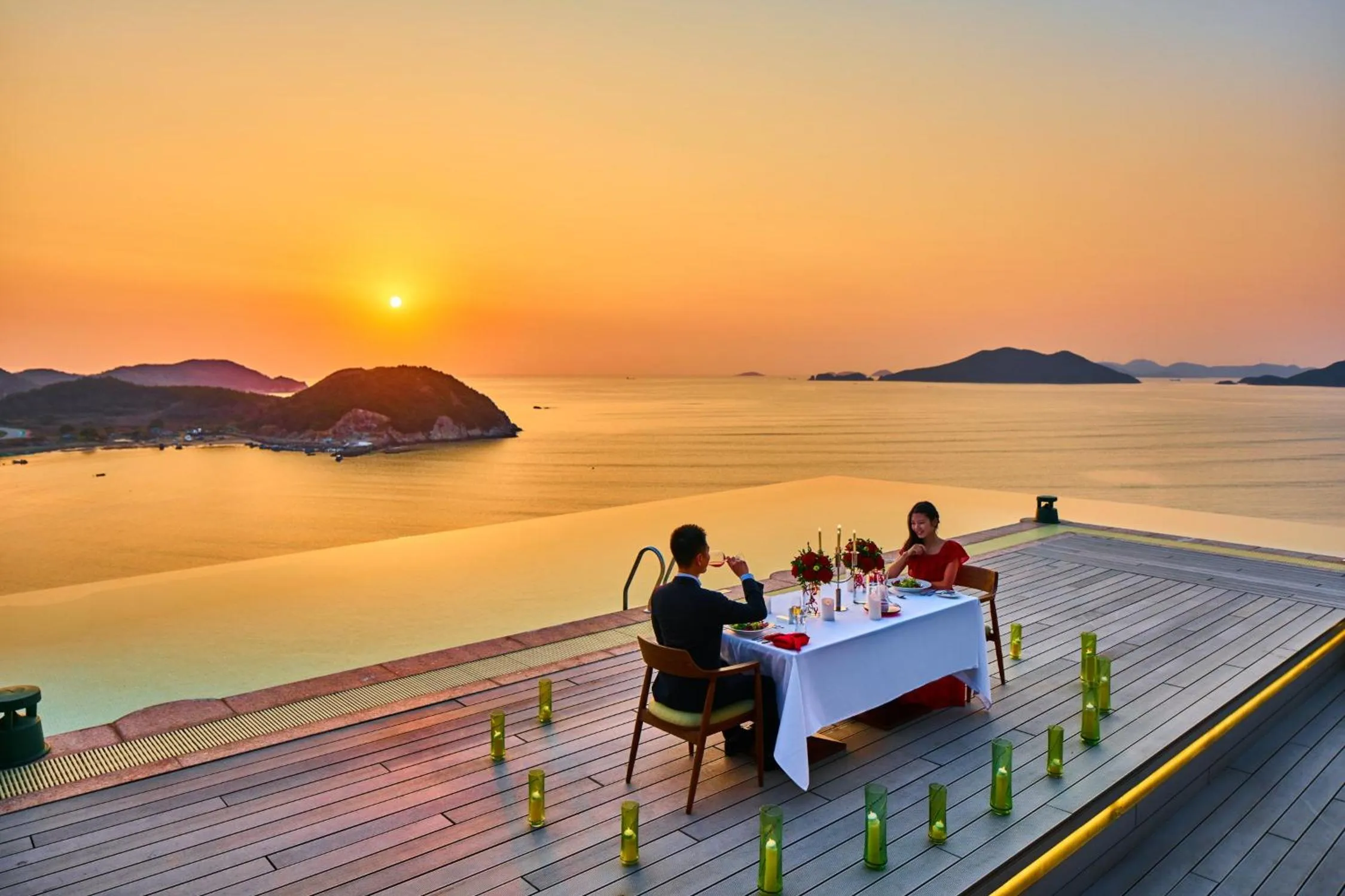 Swimming pool in Crowne Plaza Ningbo Xiangshan Sea View by IHG