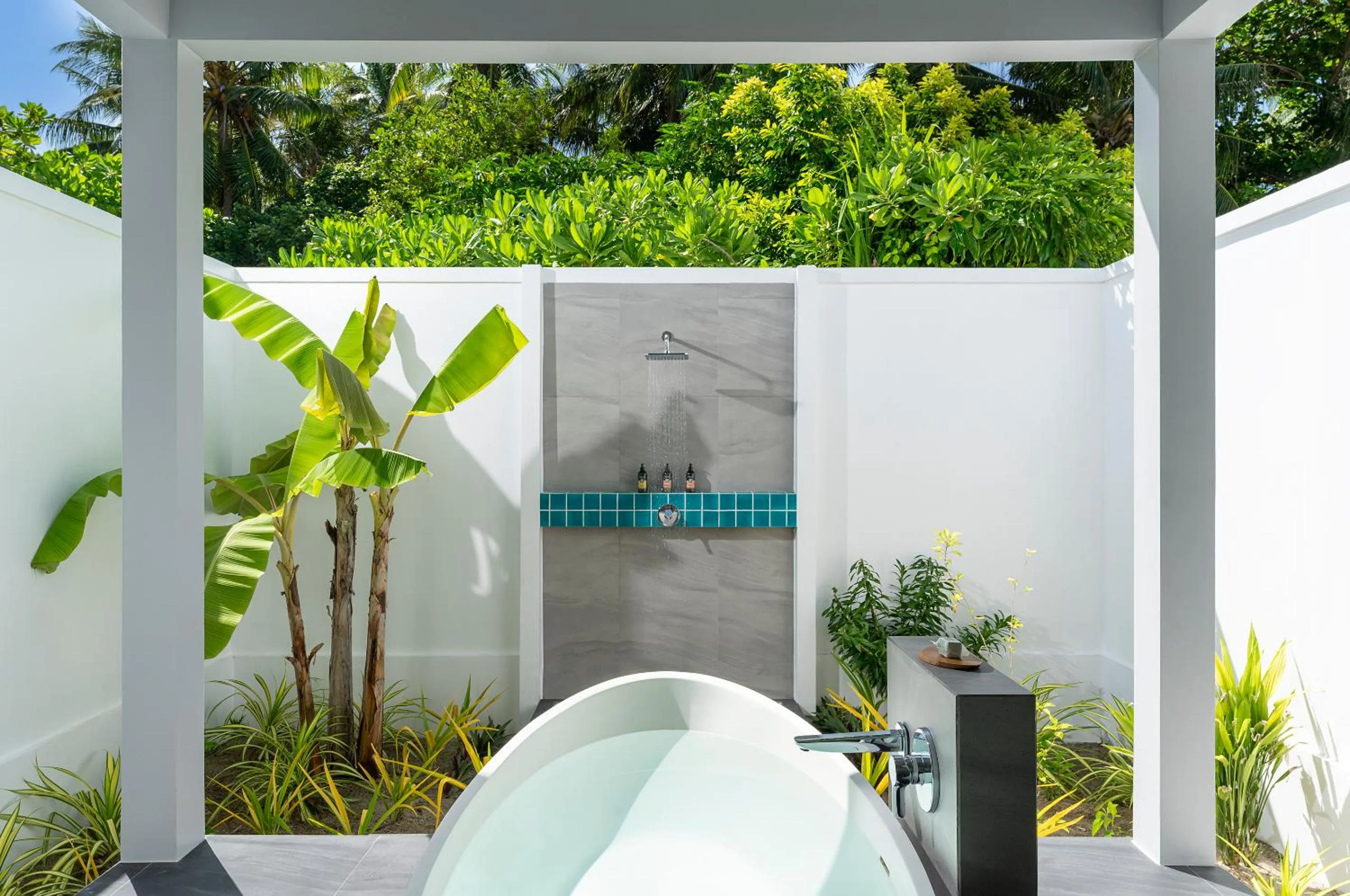 Shower in Niva Dhigali Maldives - A Premium All-Inclusive Resort