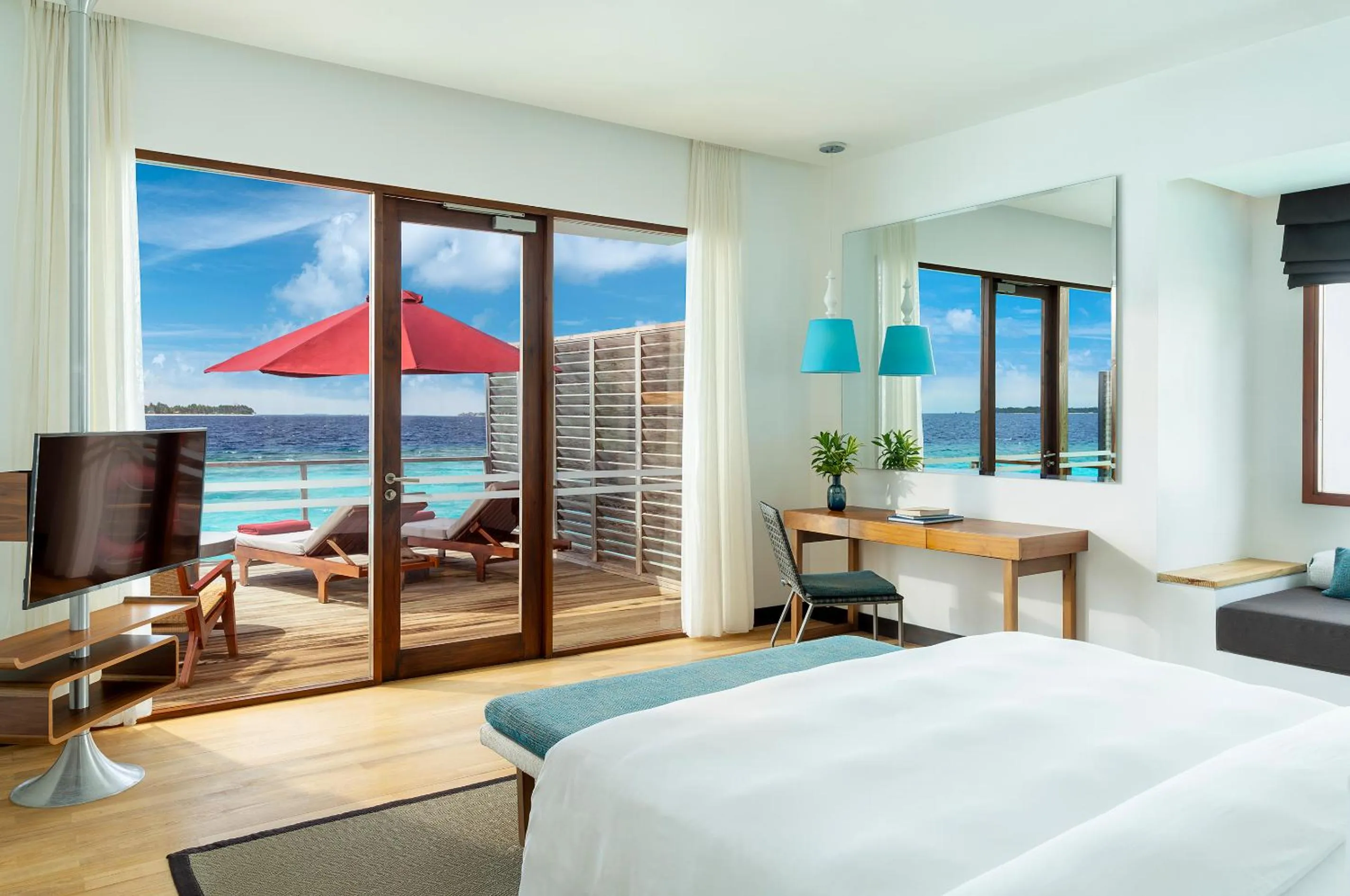 View (from property/room), Bed in Niva Dhigali Maldives - A Premium All-Inclusive Resort
