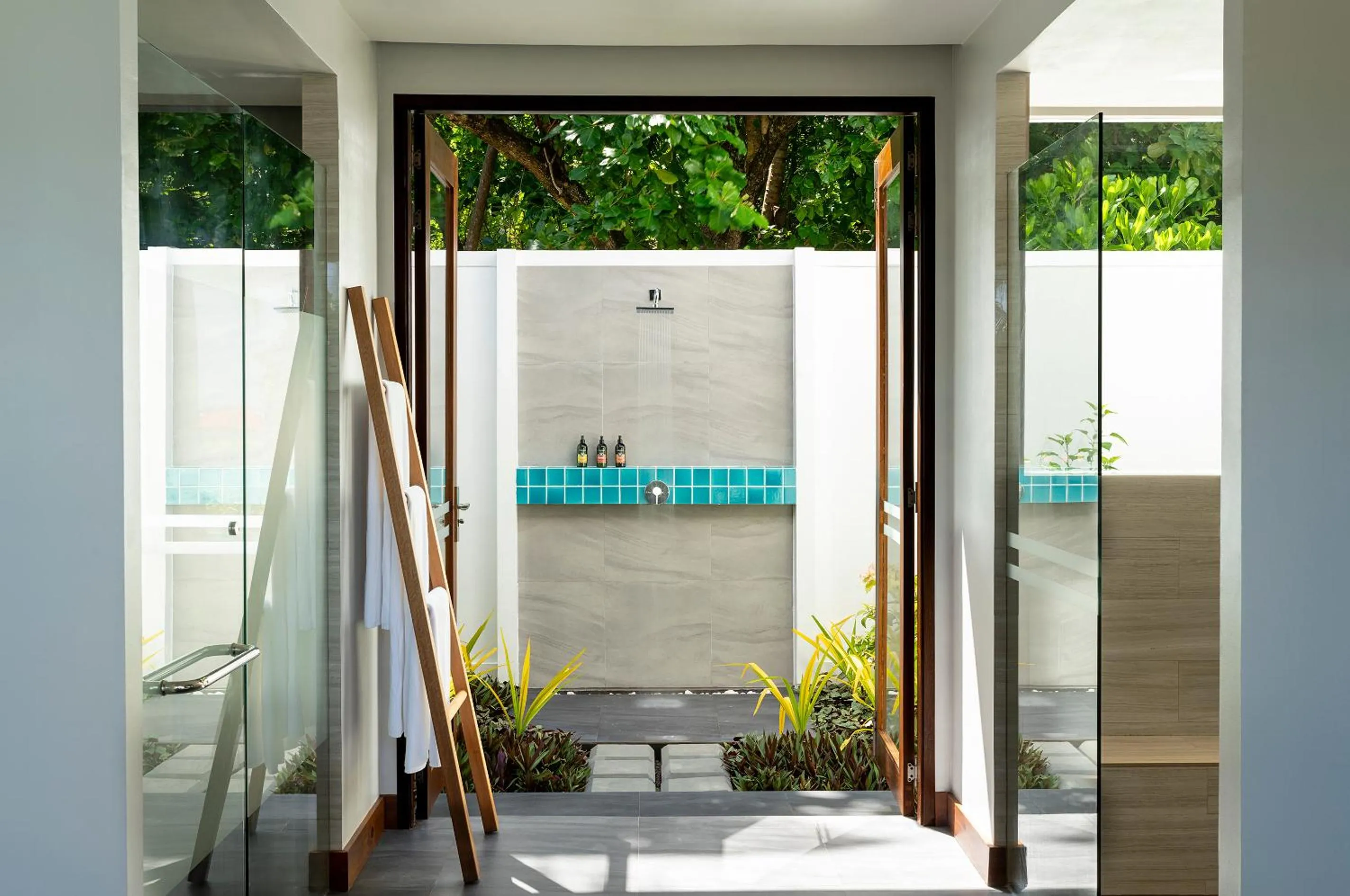 Shower in Niva Dhigali Maldives - A Premium All-Inclusive Resort