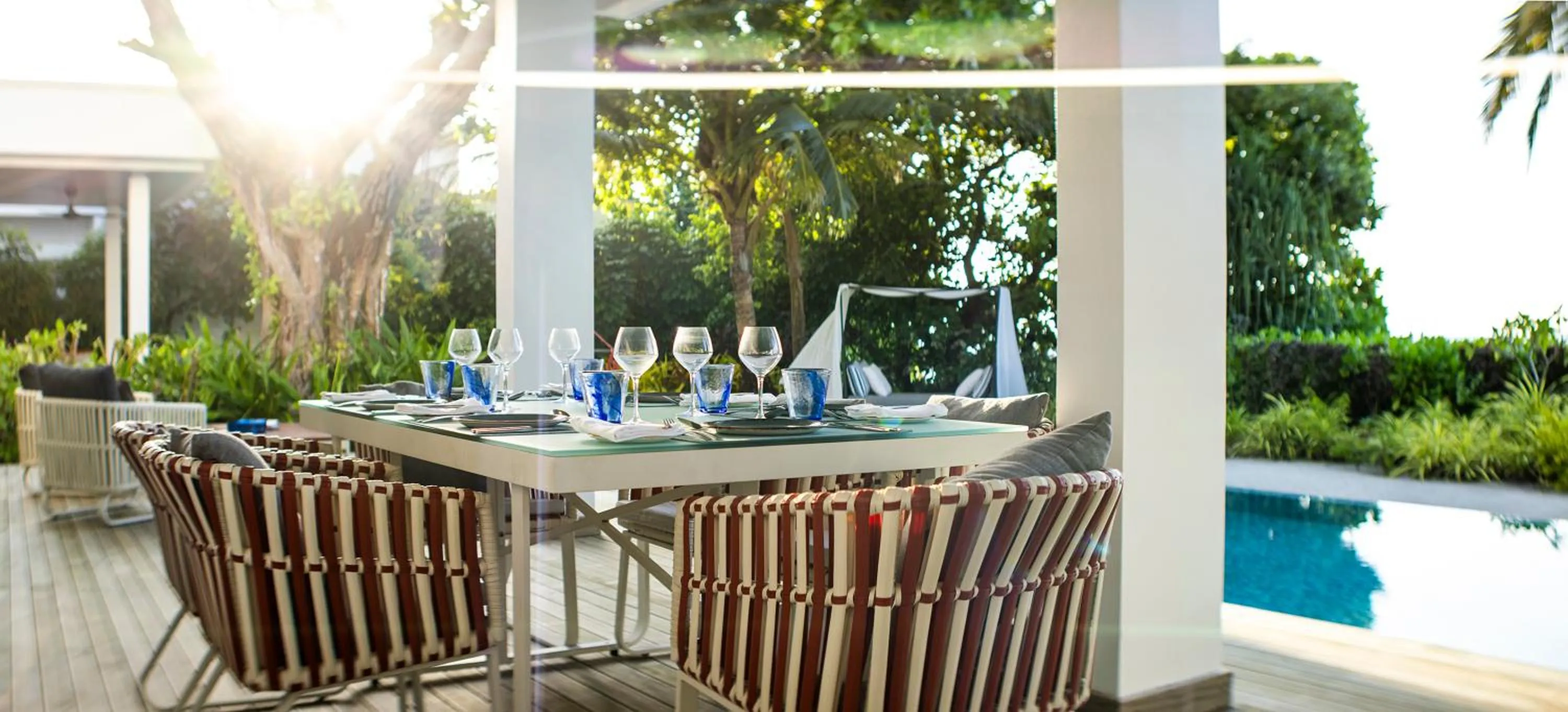 Patio in Niva Dhigali Maldives - A Premium All-Inclusive Resort