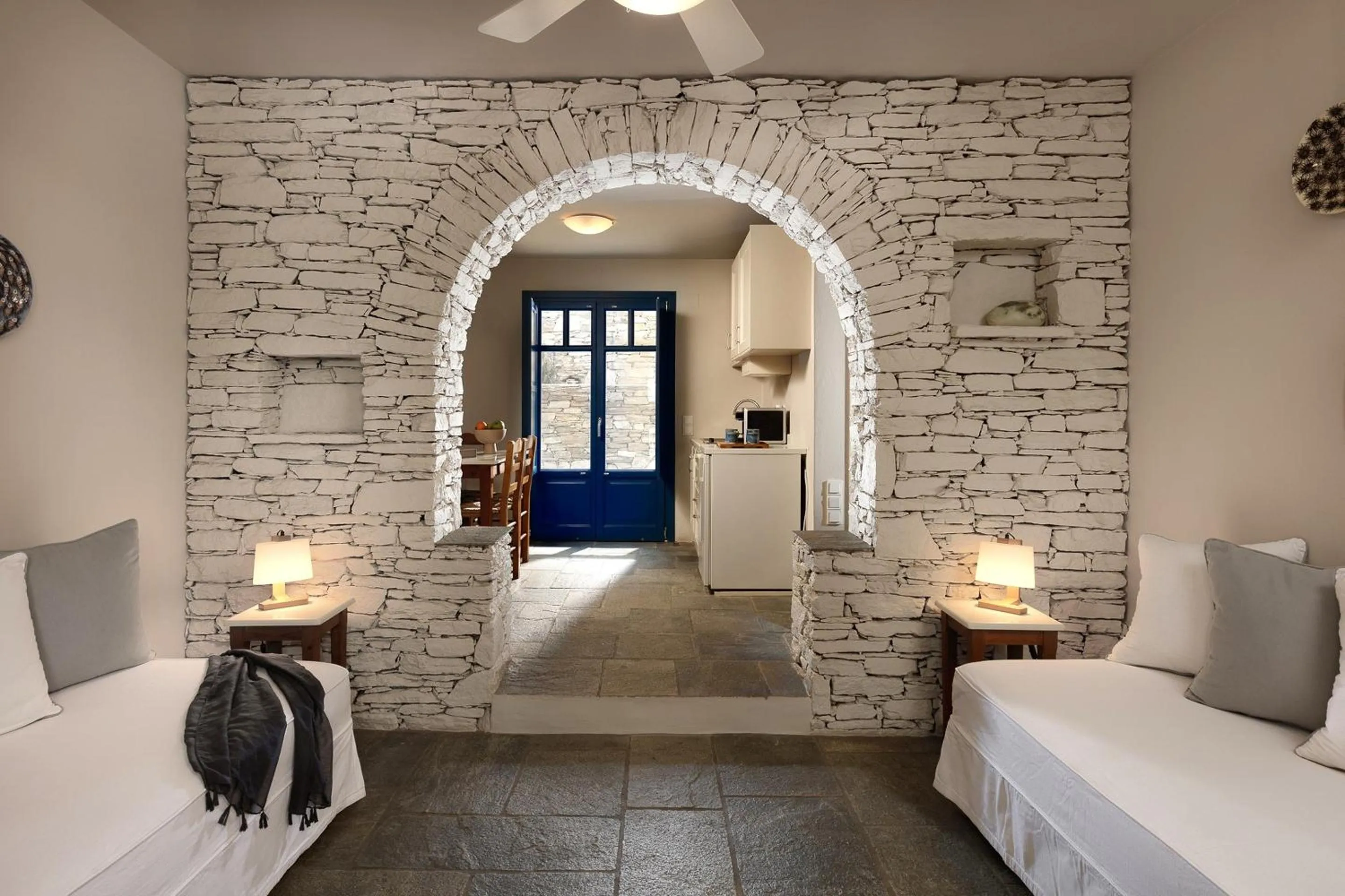kitchen, Bed in Sifnos House - Rooms and SPA
