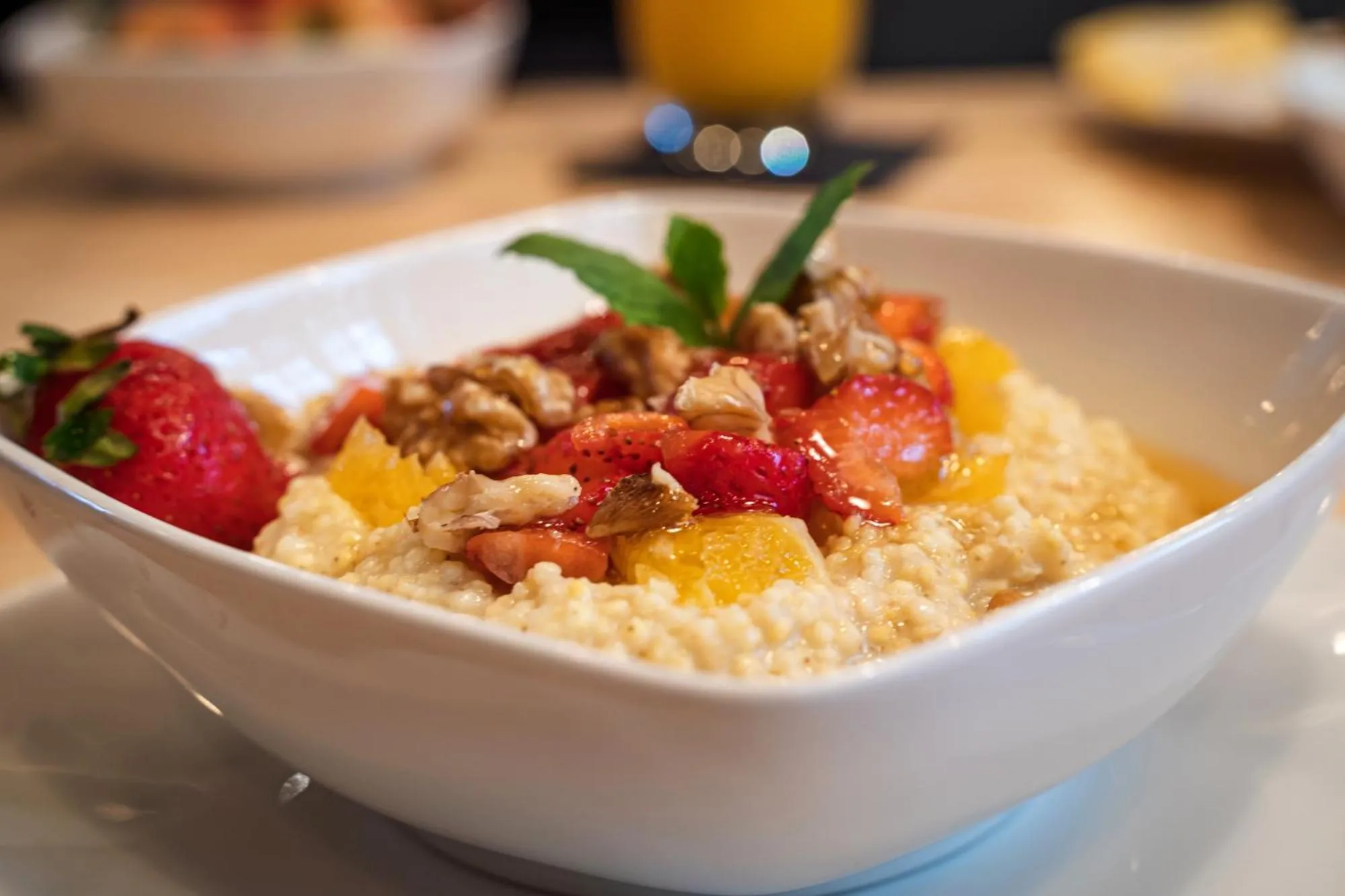 Food close-up in Cinema Hostel