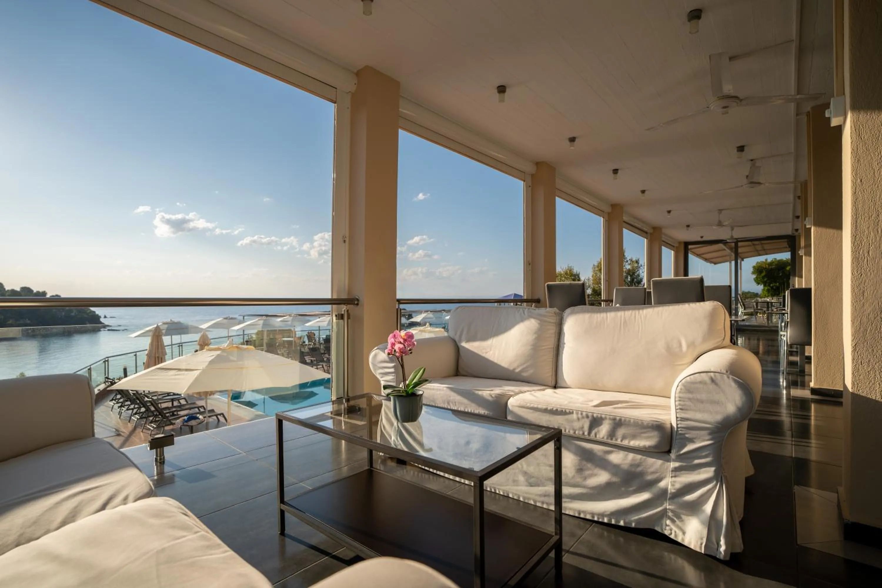 Seating area in La Luna Hotel