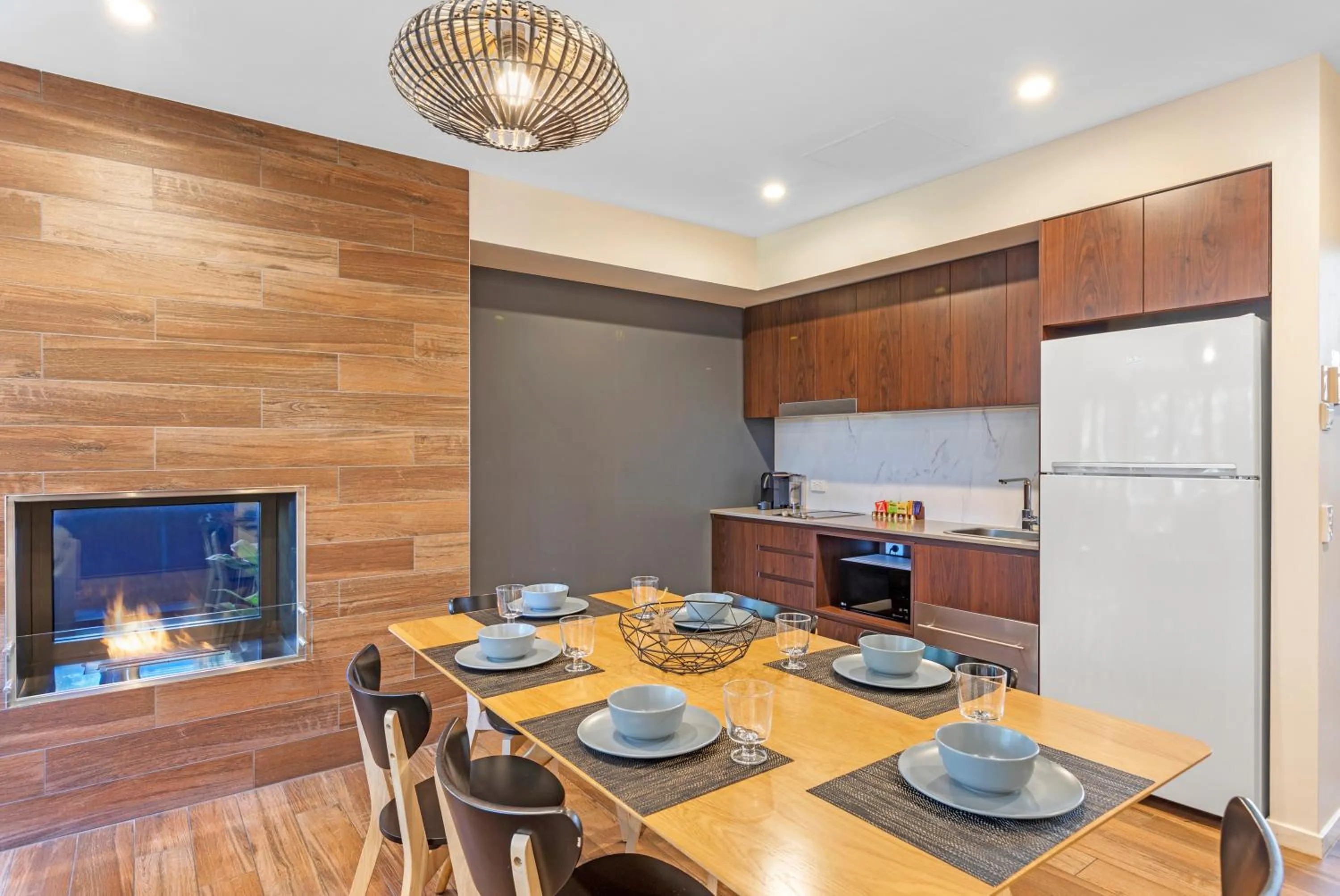 Dining area in Altitude On Montville
