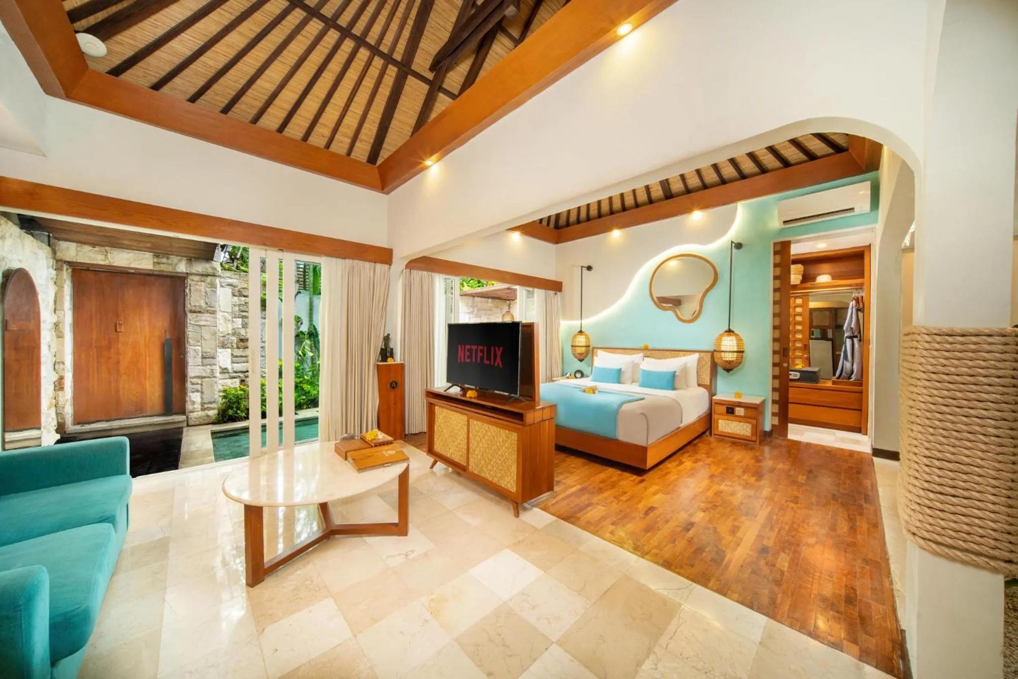 Bedroom, Bed in Aksari Villa Seminyak by Ini Vie Hospitality