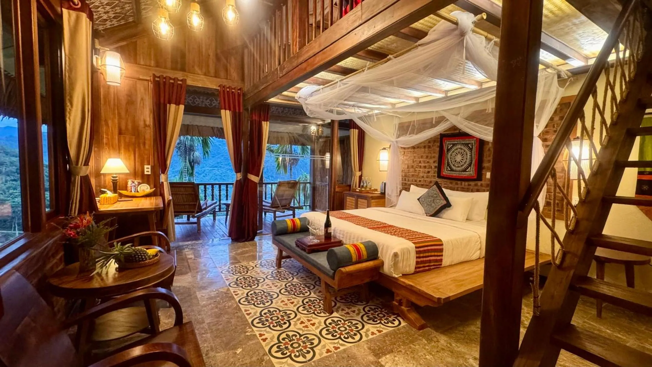 Bed in Puluong Retreat