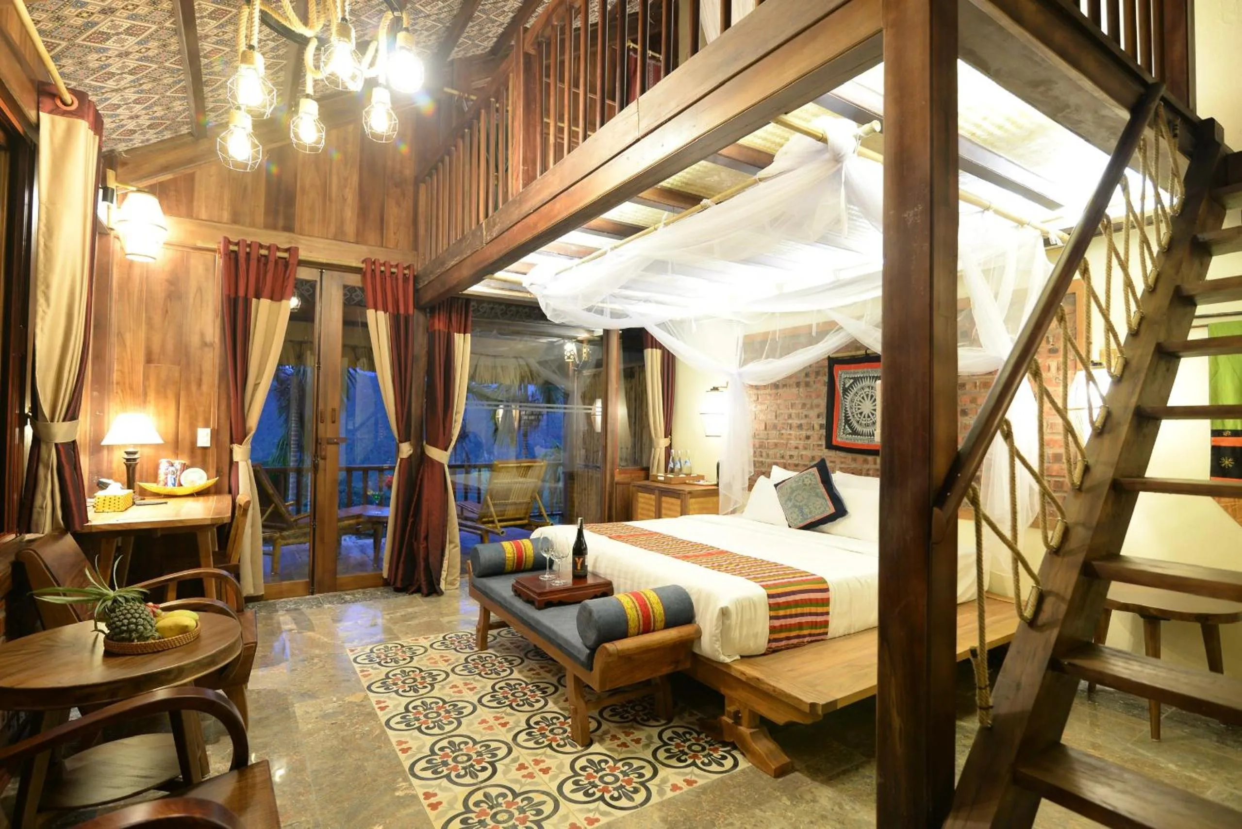 Bed in Puluong Retreat