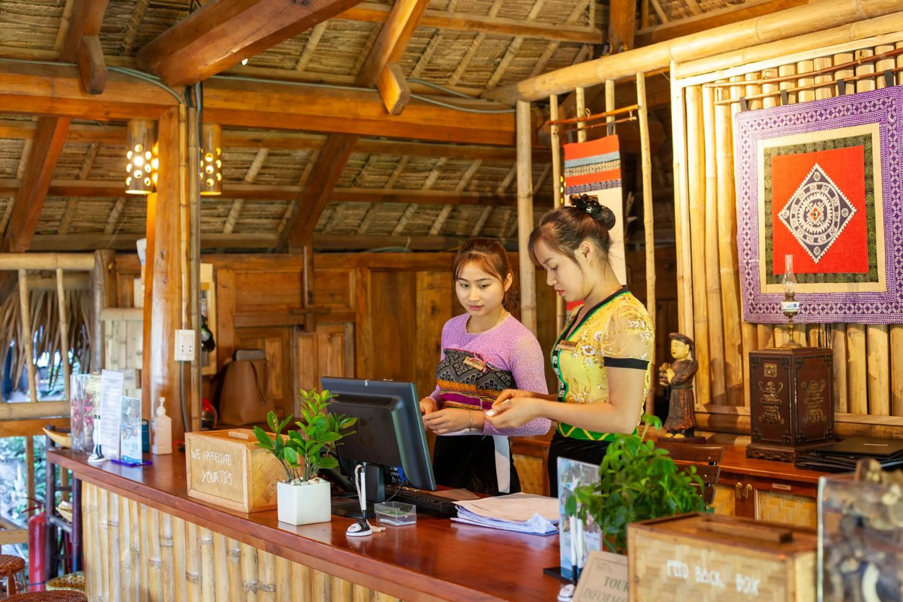 Lobby or reception in Puluong Retreat