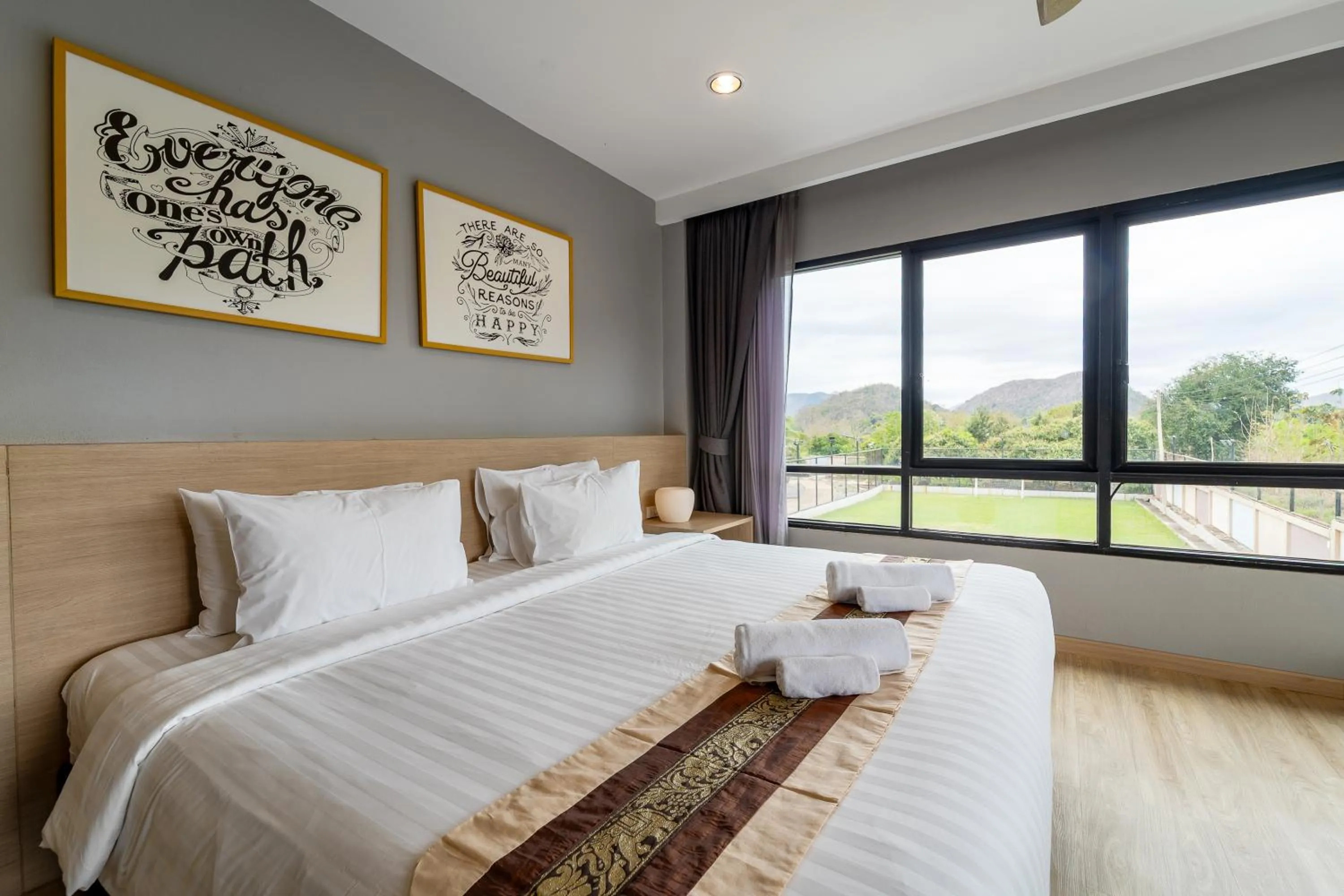 Bed in Grandsiri Resort KhaoYai