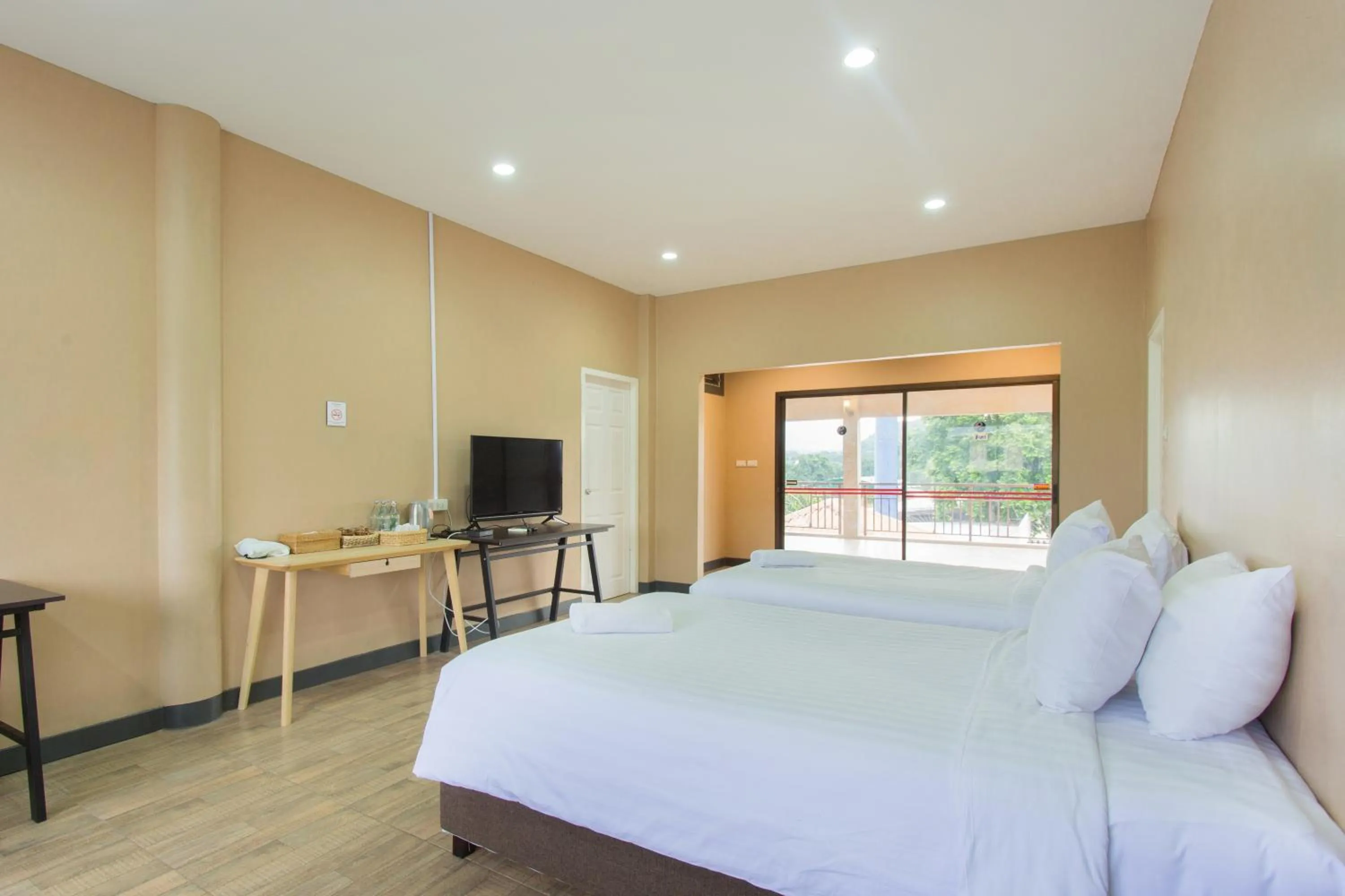 Bed in Grandsiri Resort KhaoYai