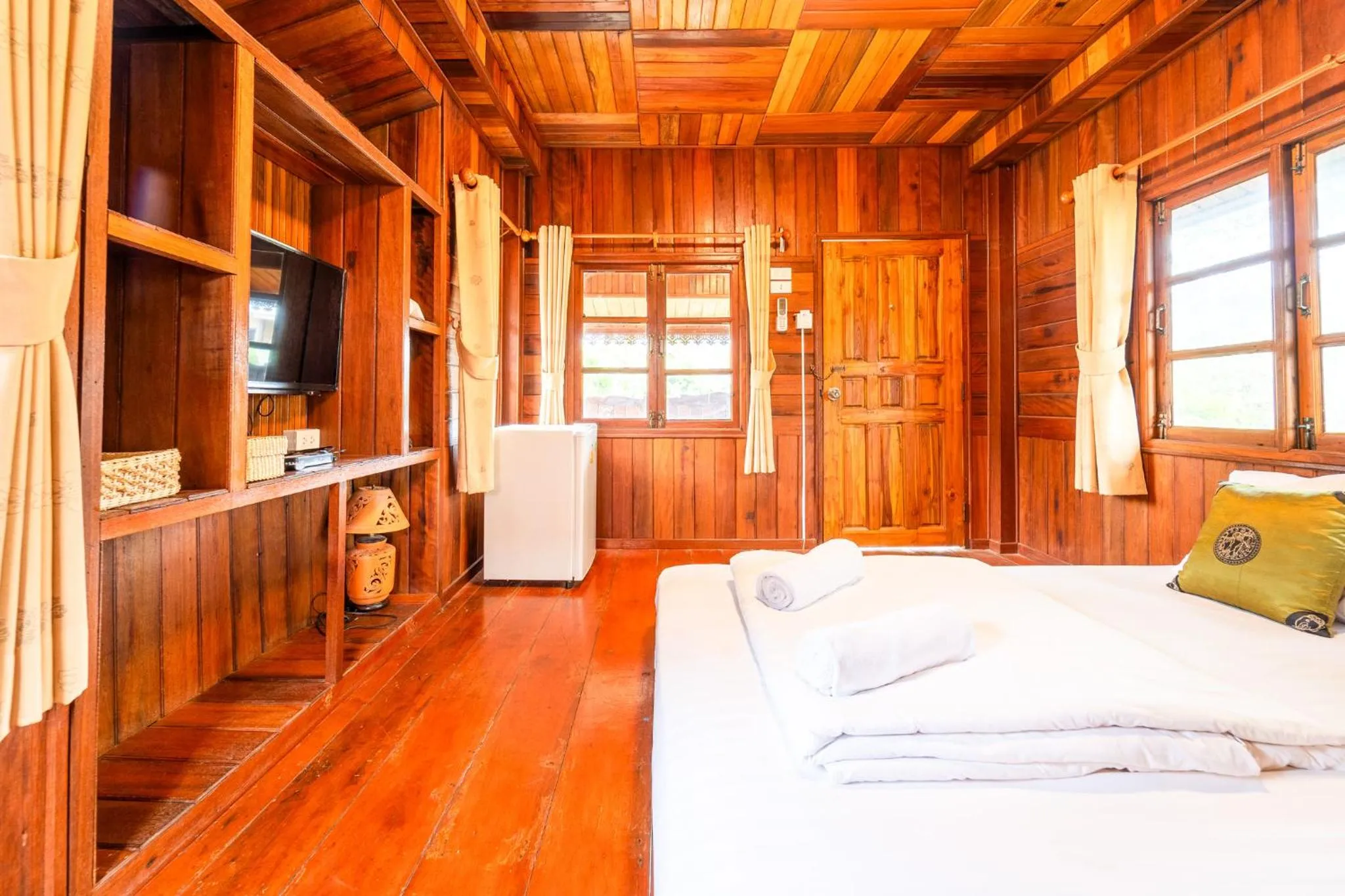 Bed in Grandsiri Resort KhaoYai