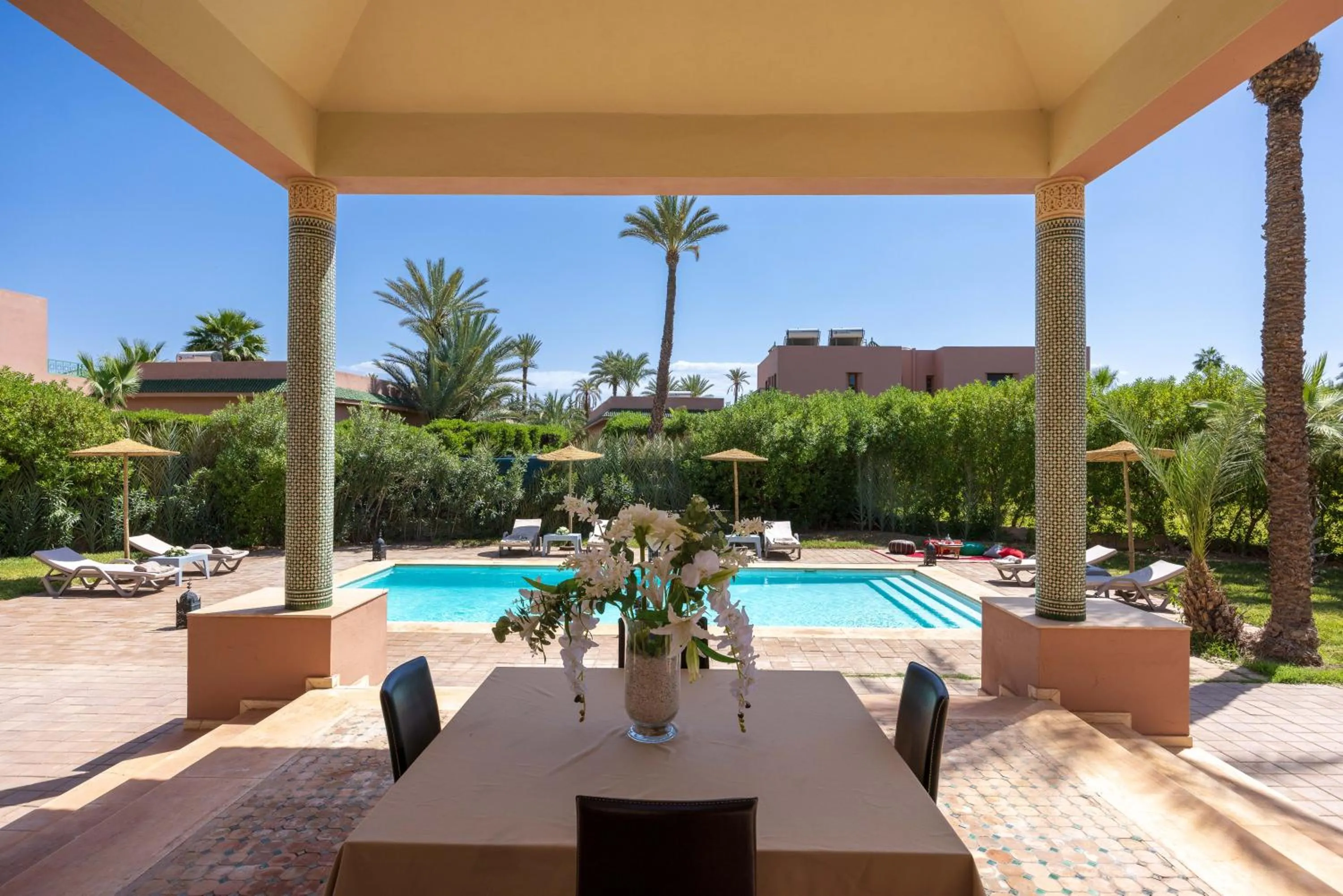 Pool view in Domaine Abiad
