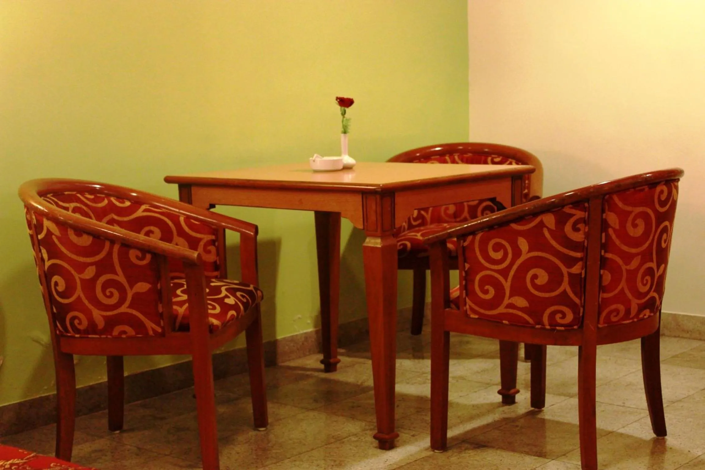 Seating area in The Samrat Hotel near Pune Railway Station