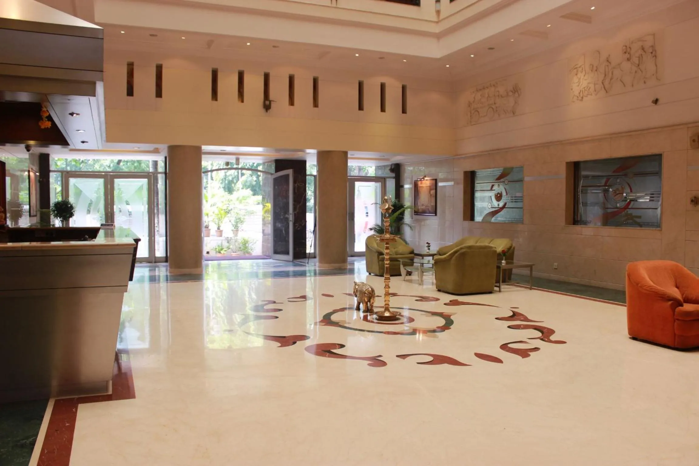 Lobby or reception in The Samrat Hotel near Pune Railway Station