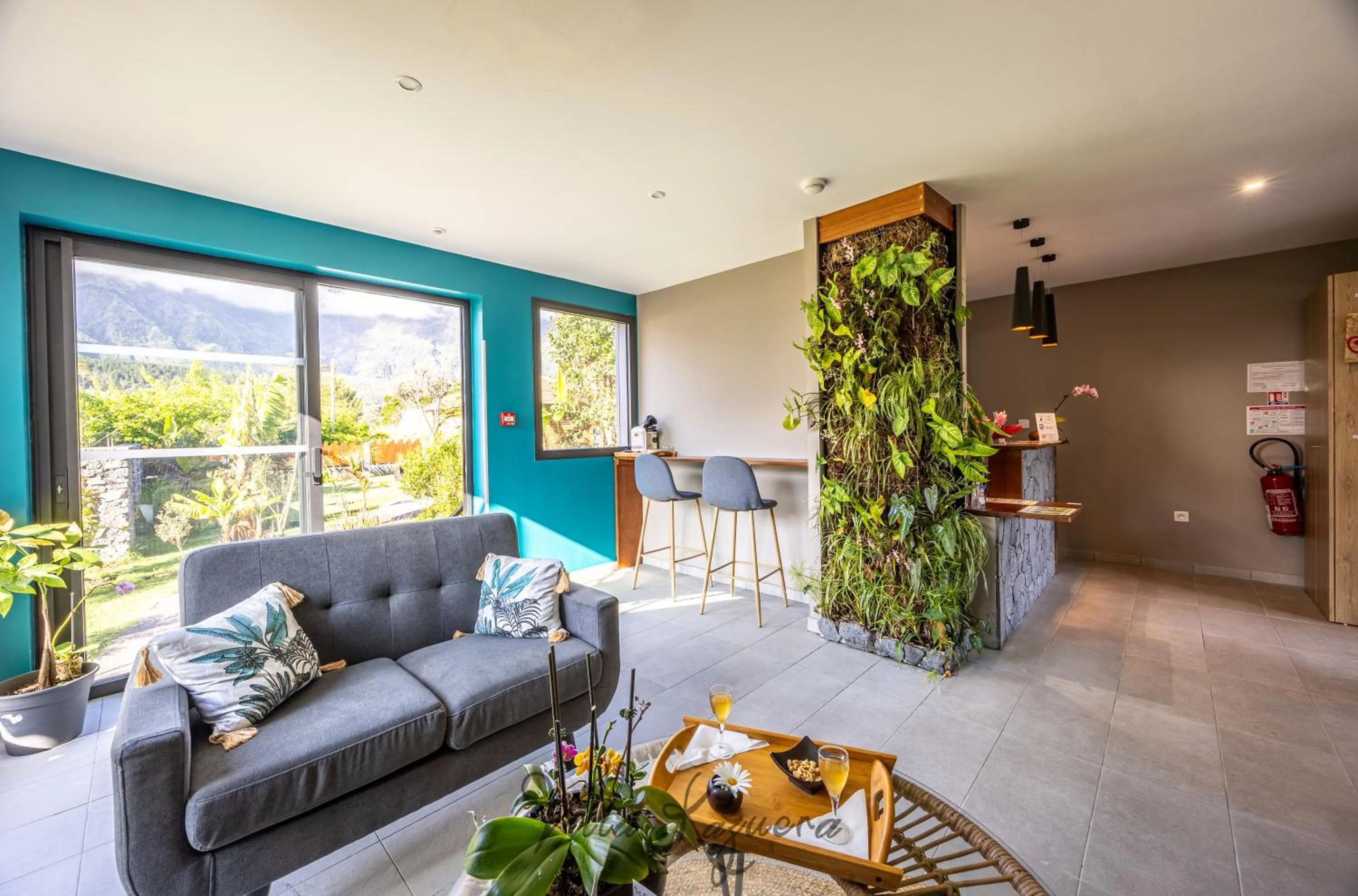 Lobby or reception in La Villa Kazuera