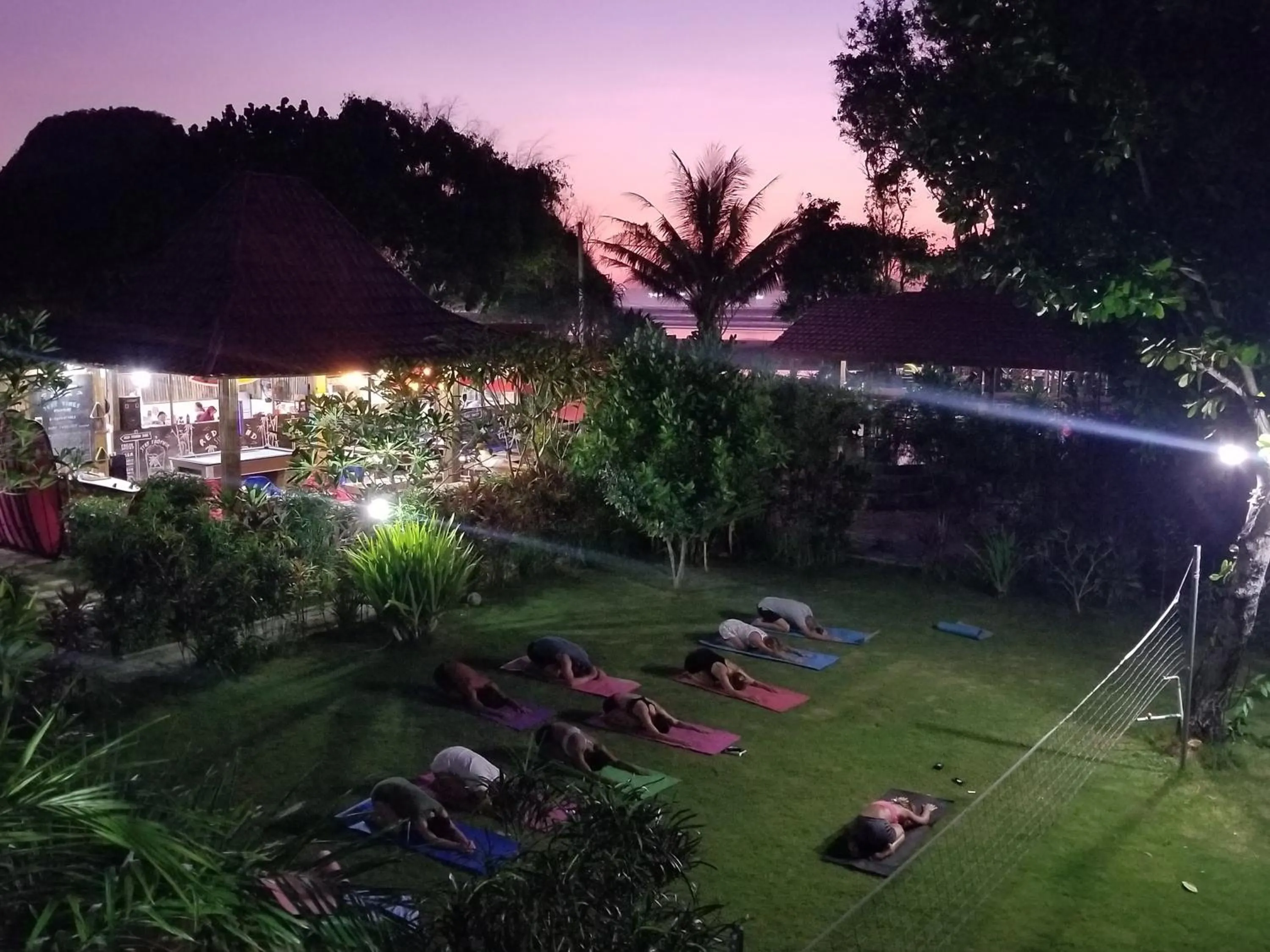 Garden view in Mojosurf Camp Red Island