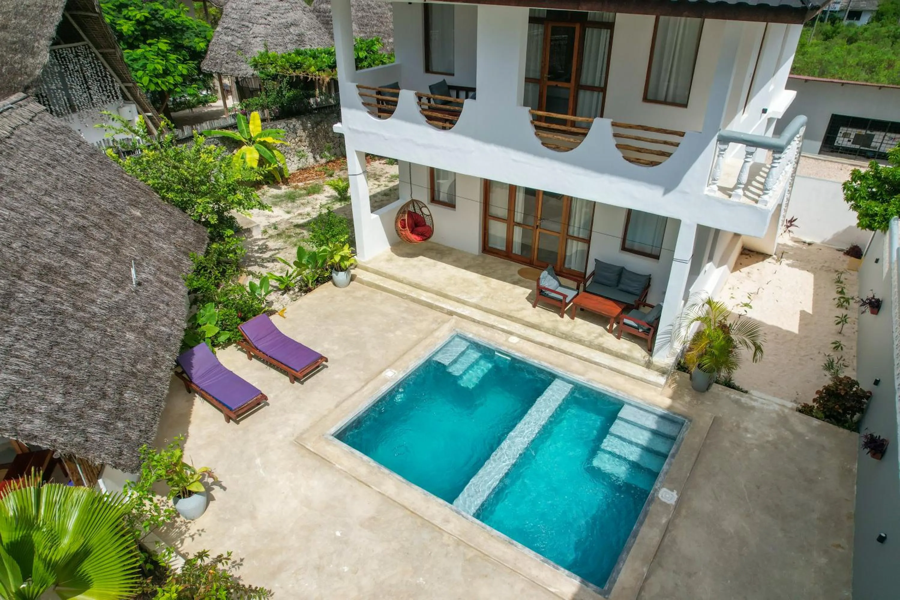 sunbed in Mnana Beach Bungalows