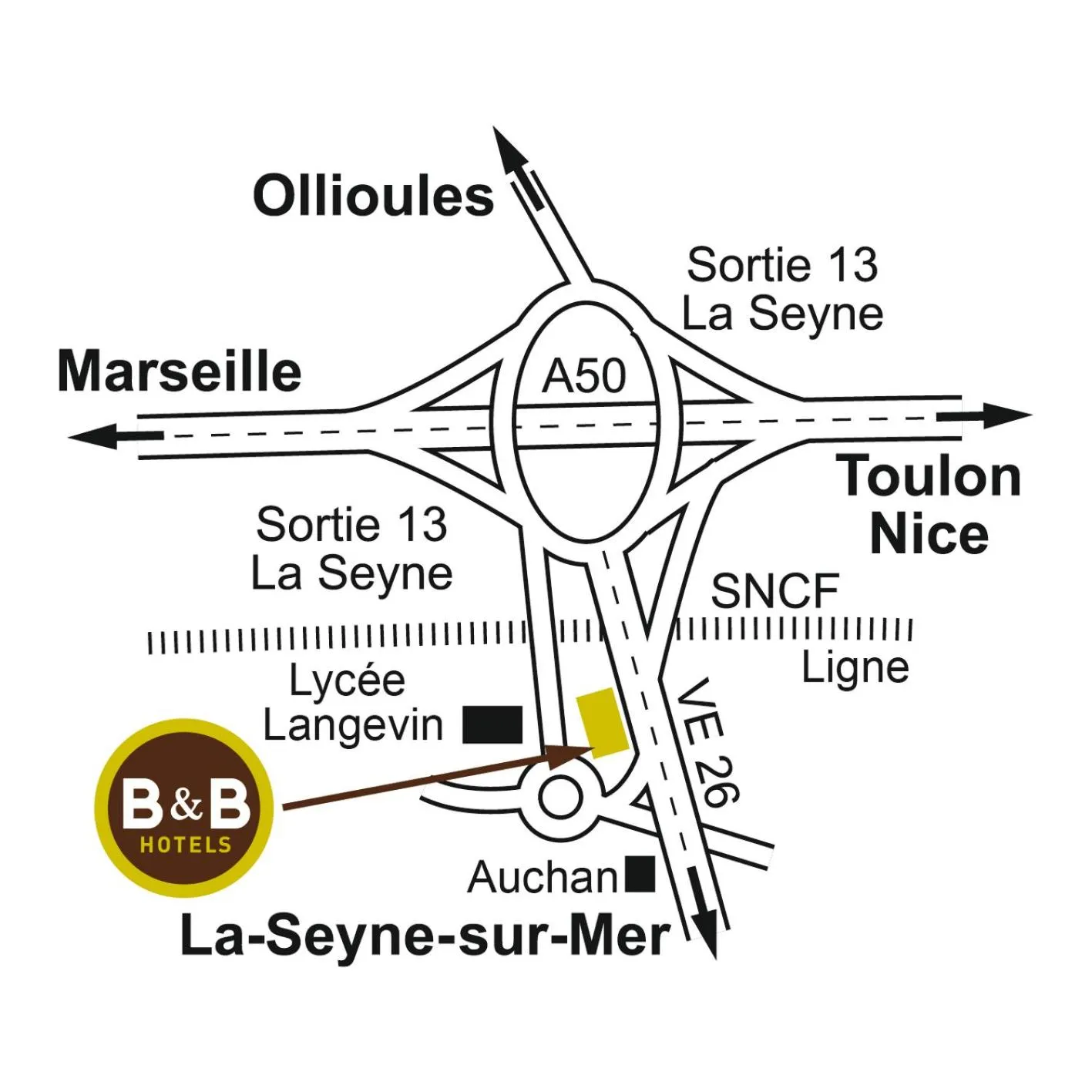 Location in B&B HOTEL Toulon La Seyne sur Mer