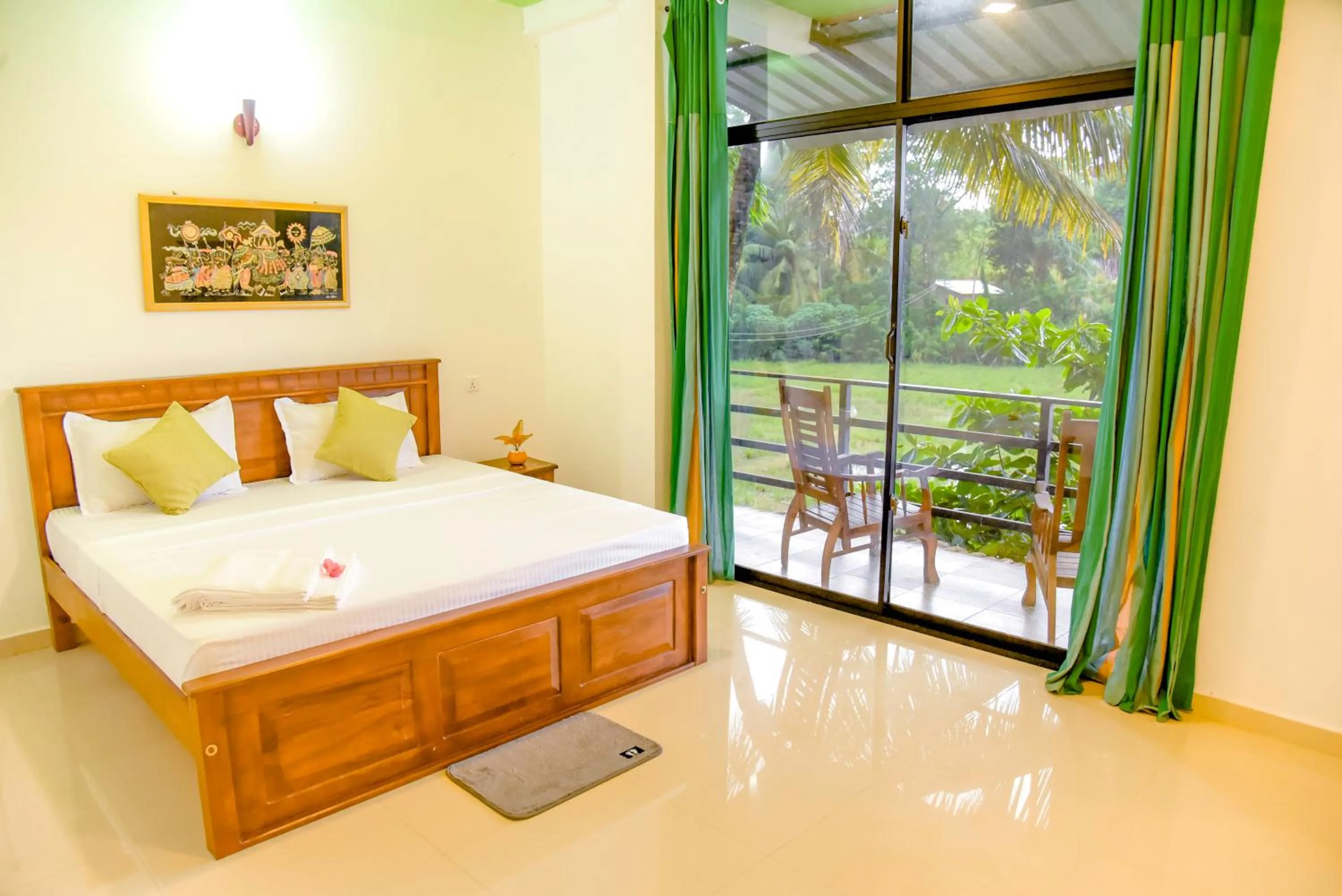 View (from property/room), Bed in Paddy Field View Resort