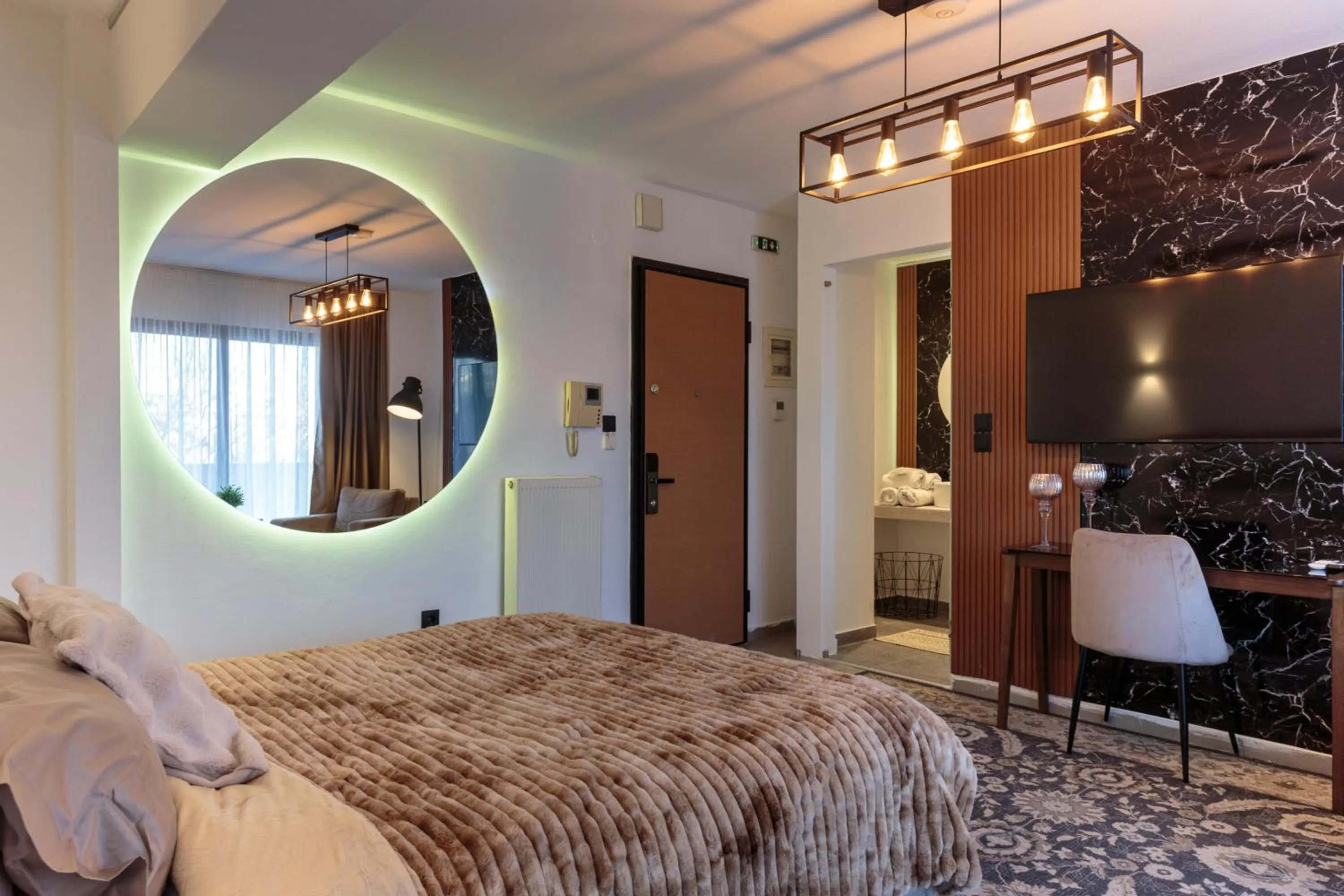 Bed in Limani Comfort Rooms