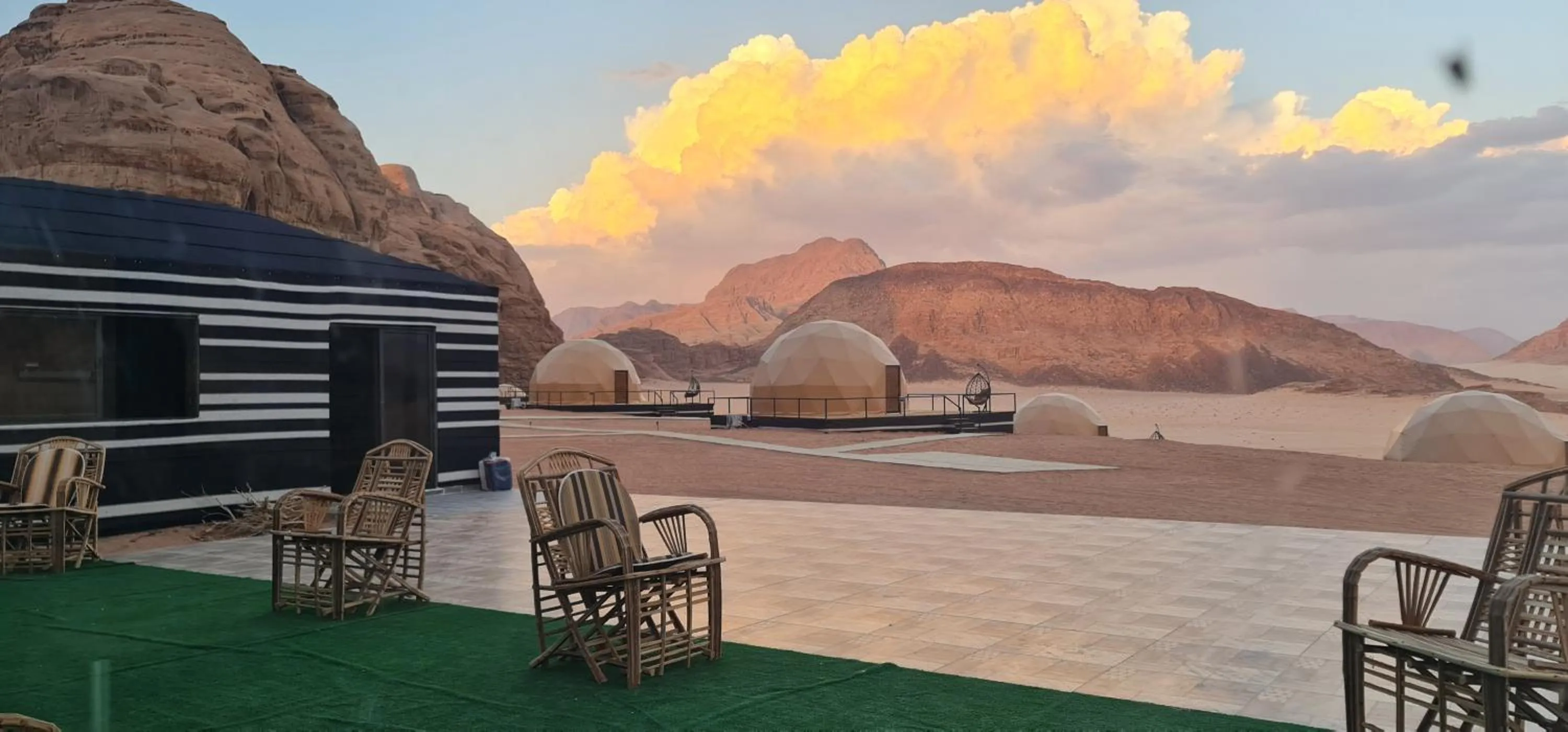 Seating area in Hasan Zawaideh luxury camp 2