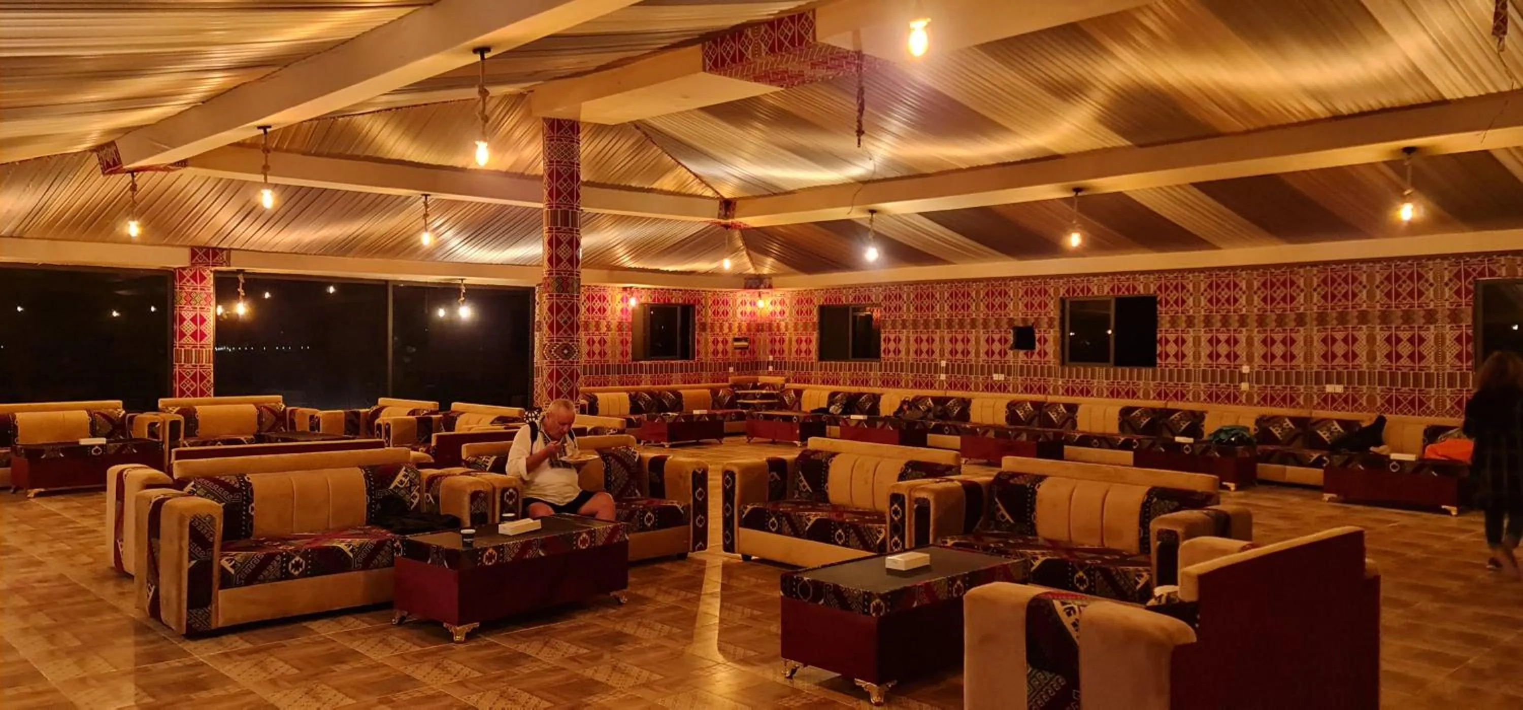 Seating area in Hasan Zawaideh luxury camp 2
