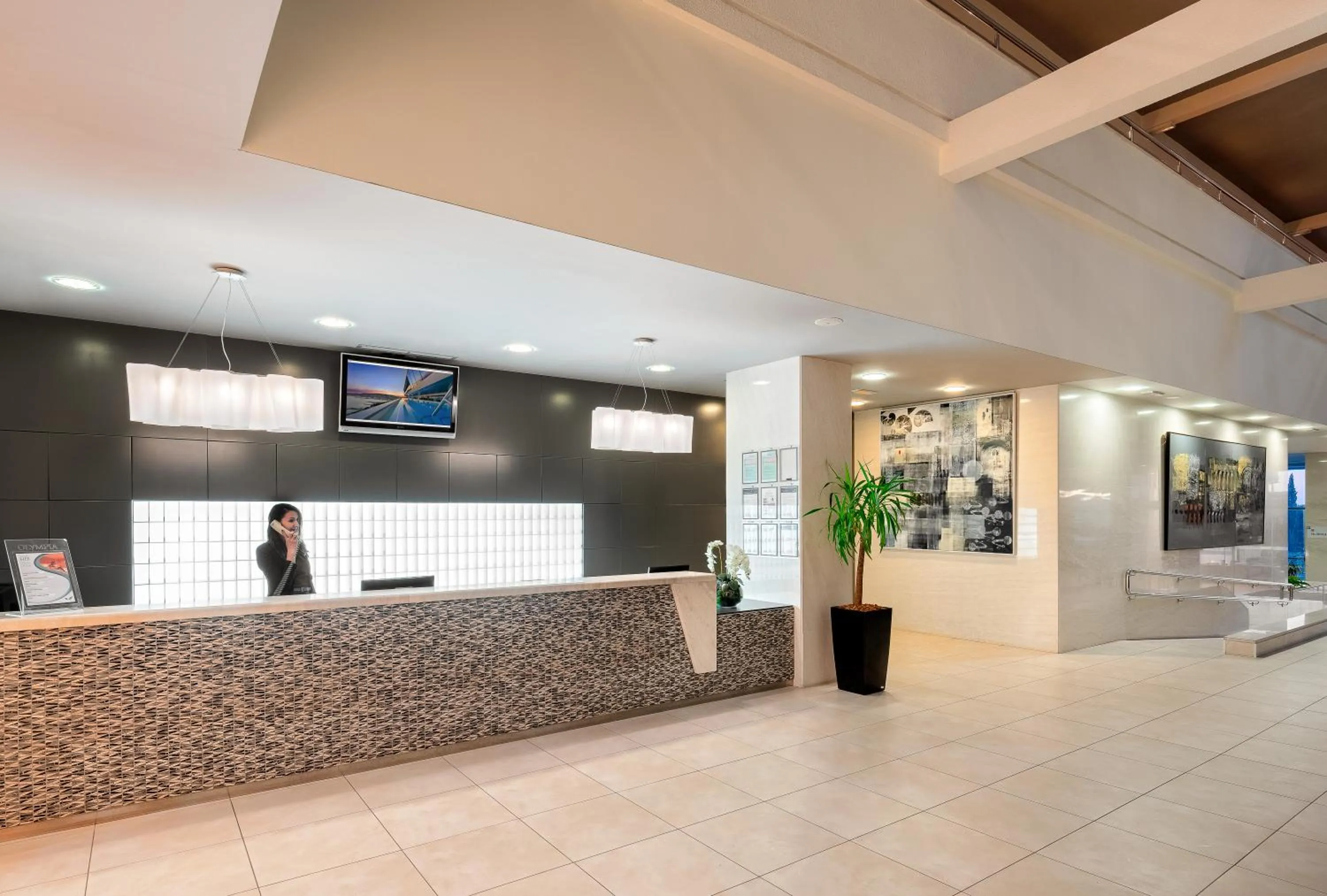 Lobby or reception in Hotel Olympia