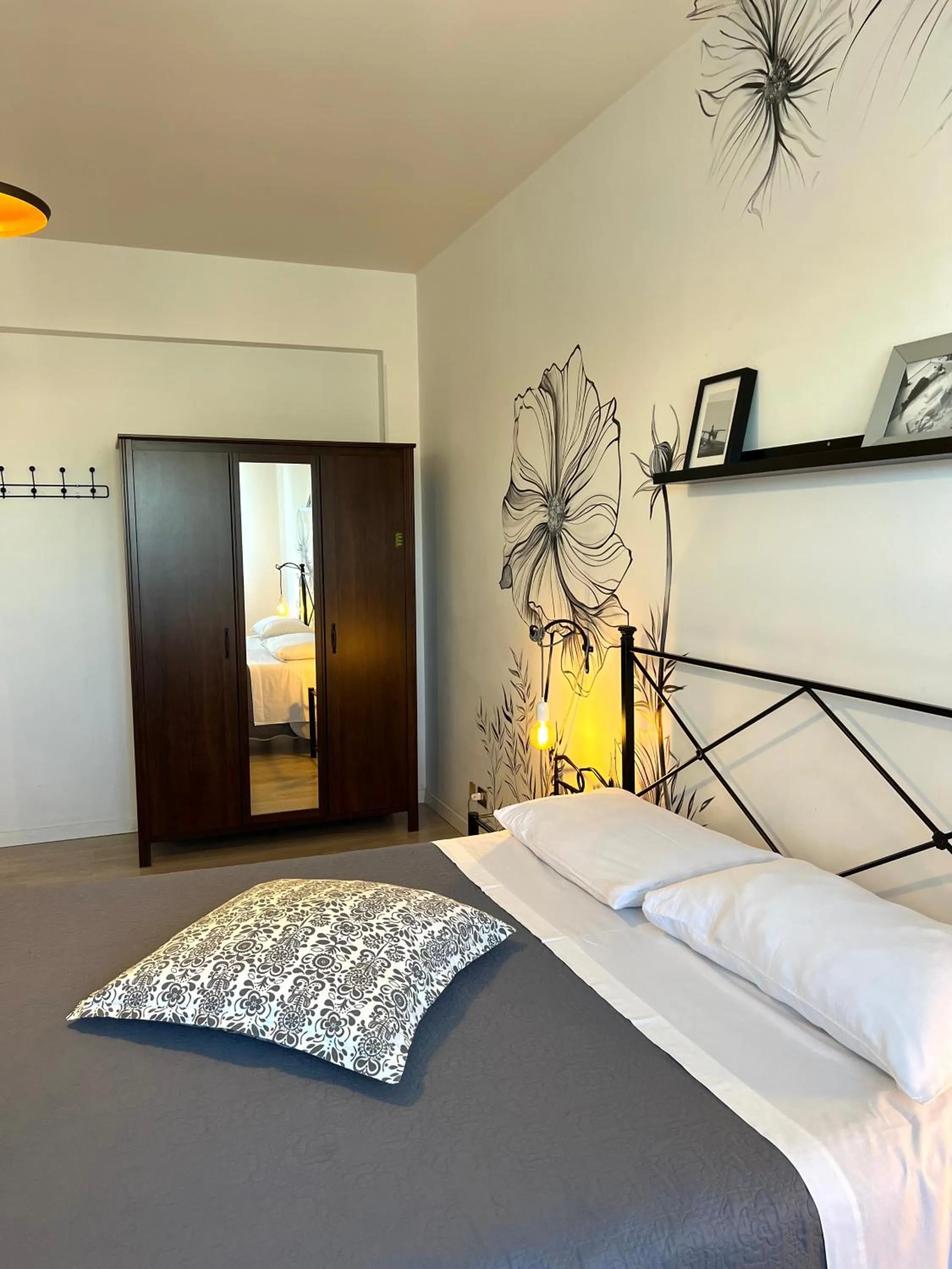 Bed in Eufonia Vinyl Friendly Apartment