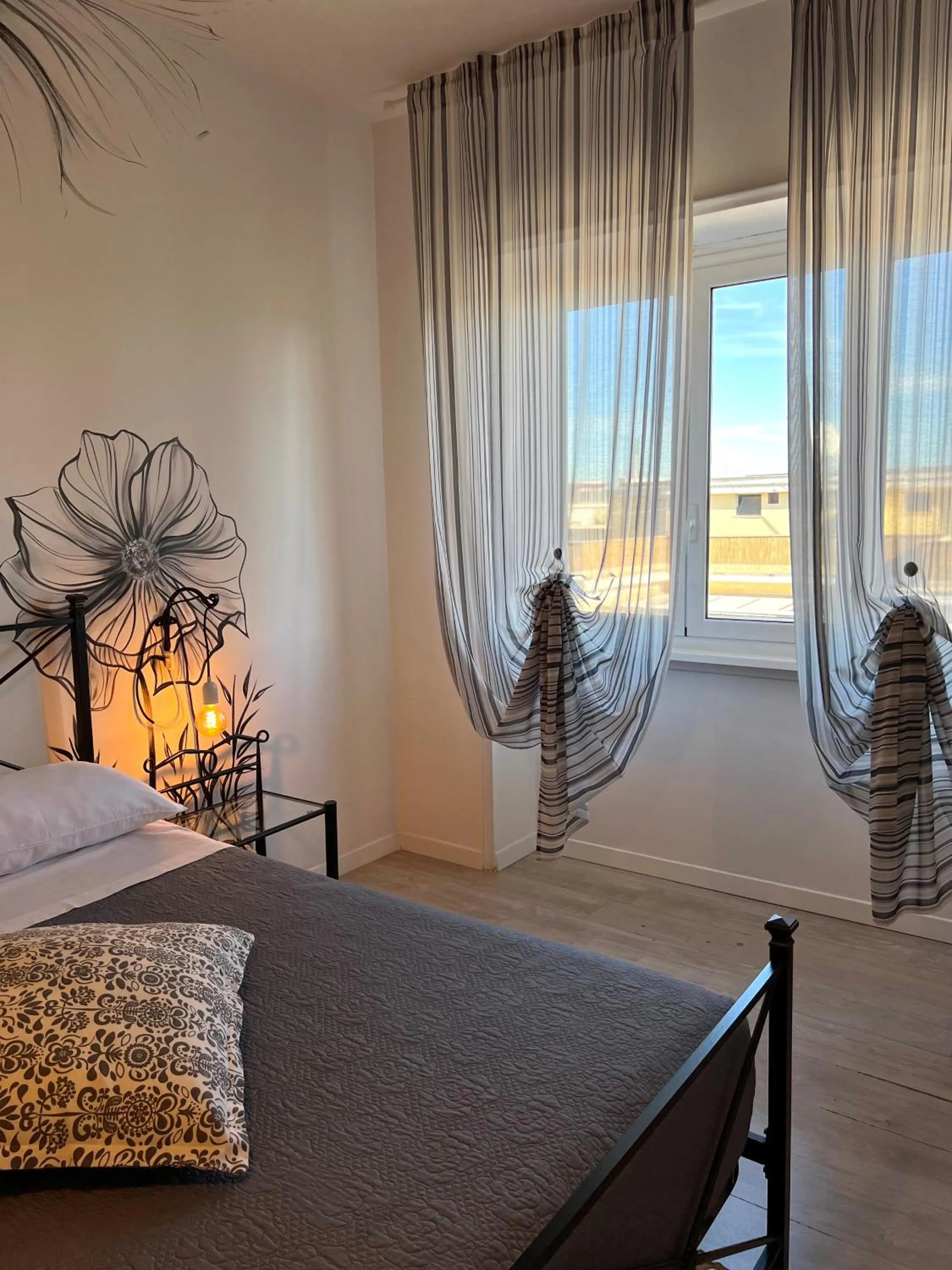 Bed in Eufonia Vinyl Friendly Apartment