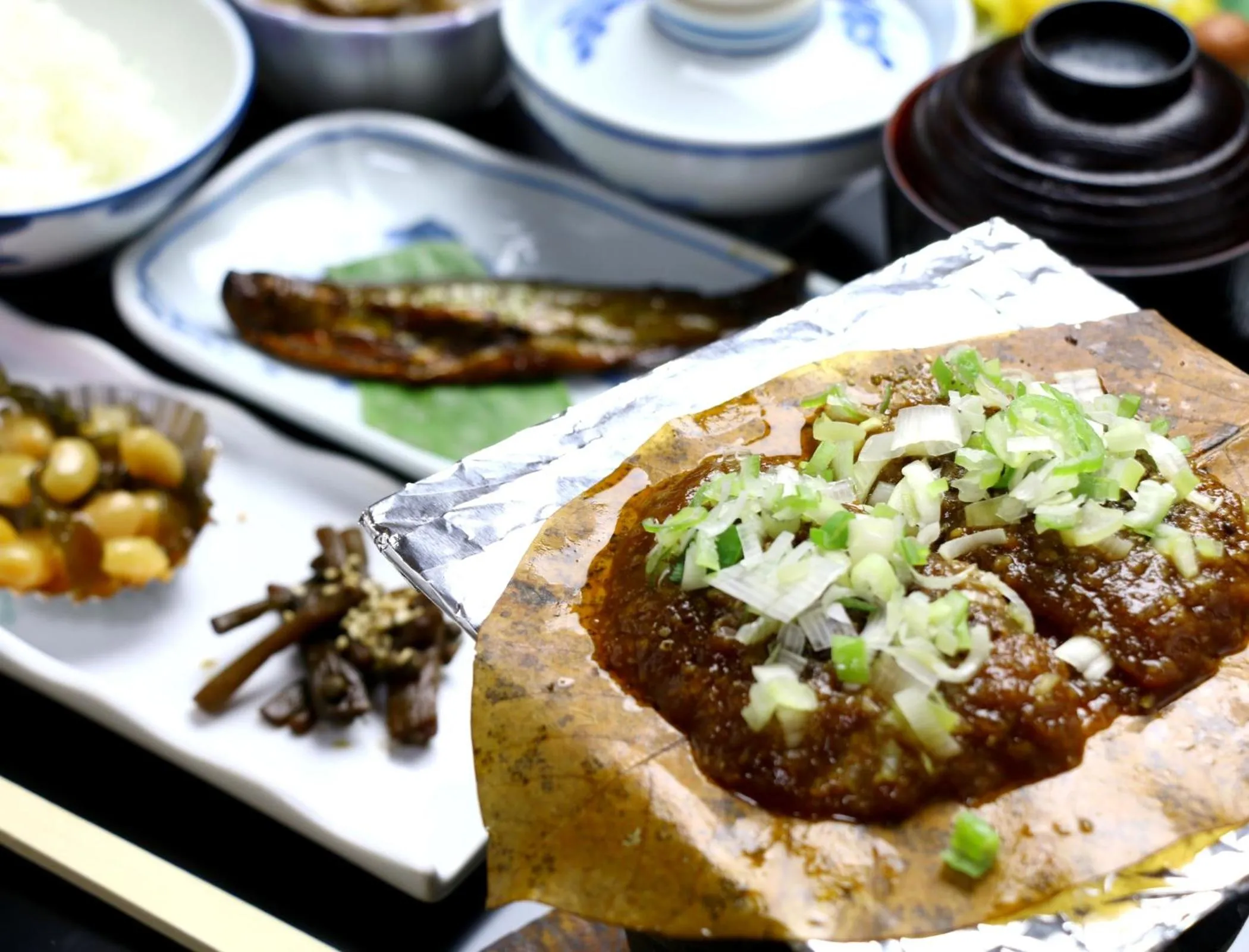 Asian breakfast in Miyamaso