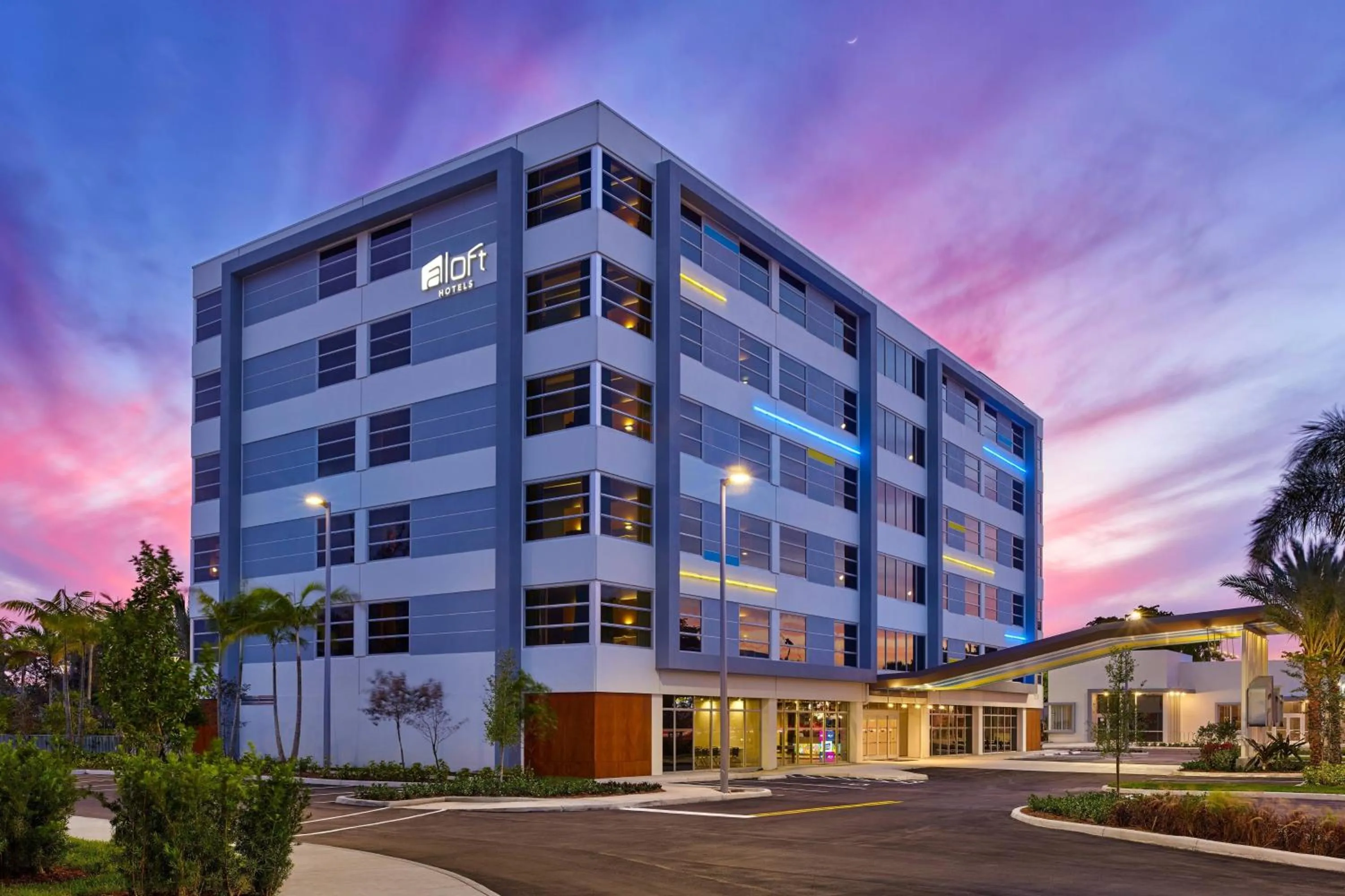 Property building in Aloft Miami Airport