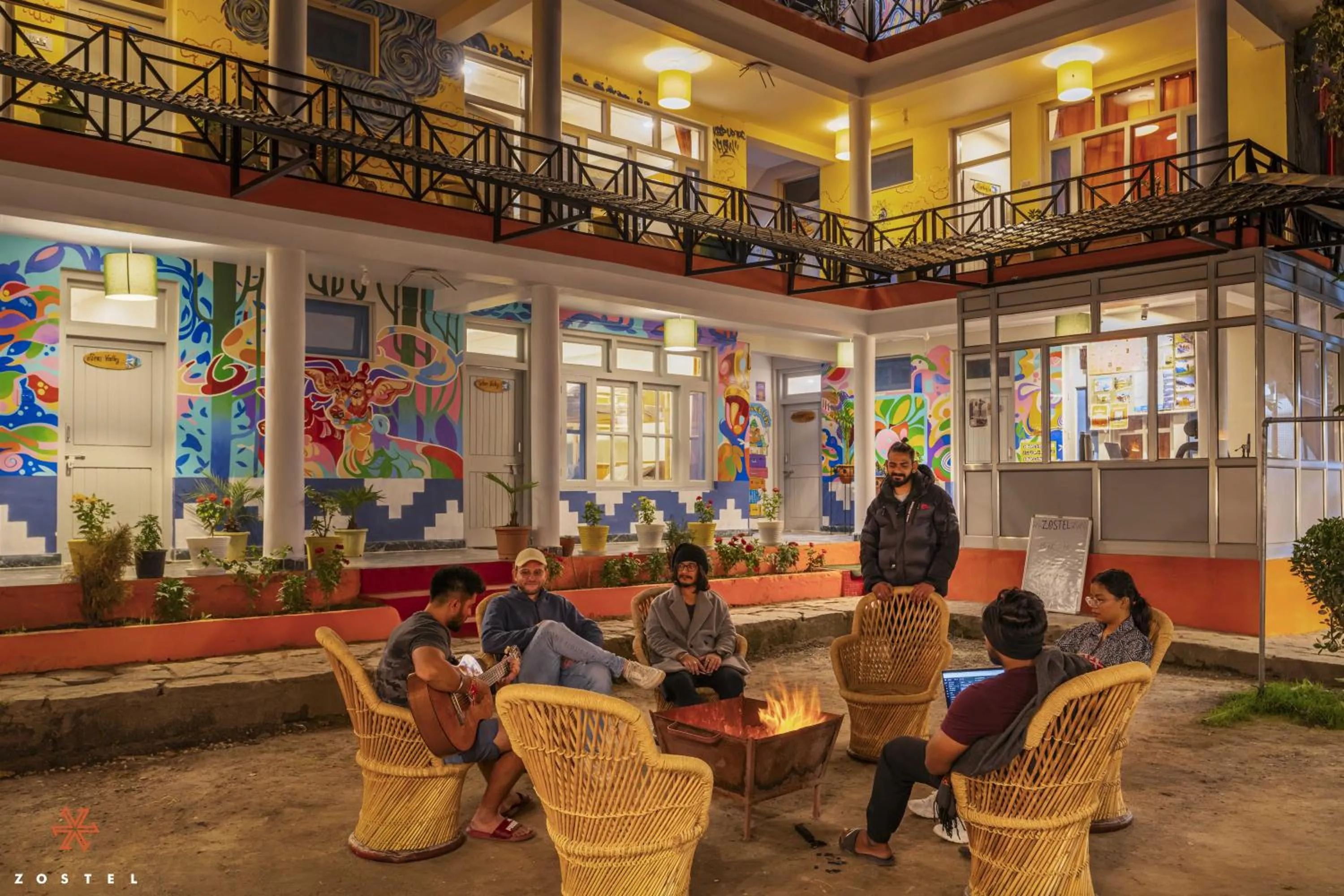 Garden in Zostel Old Manali