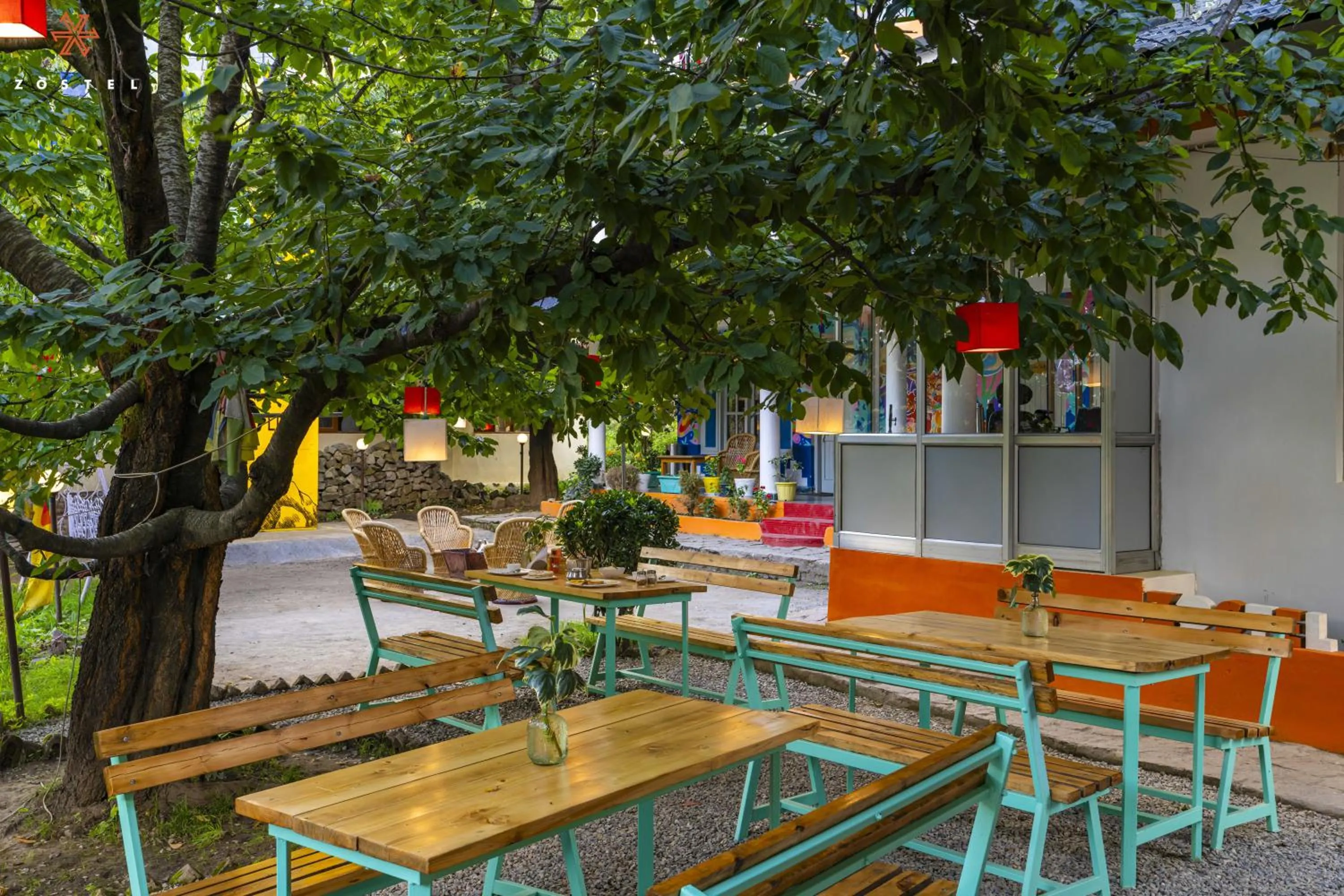 Garden in Zostel Old Manali