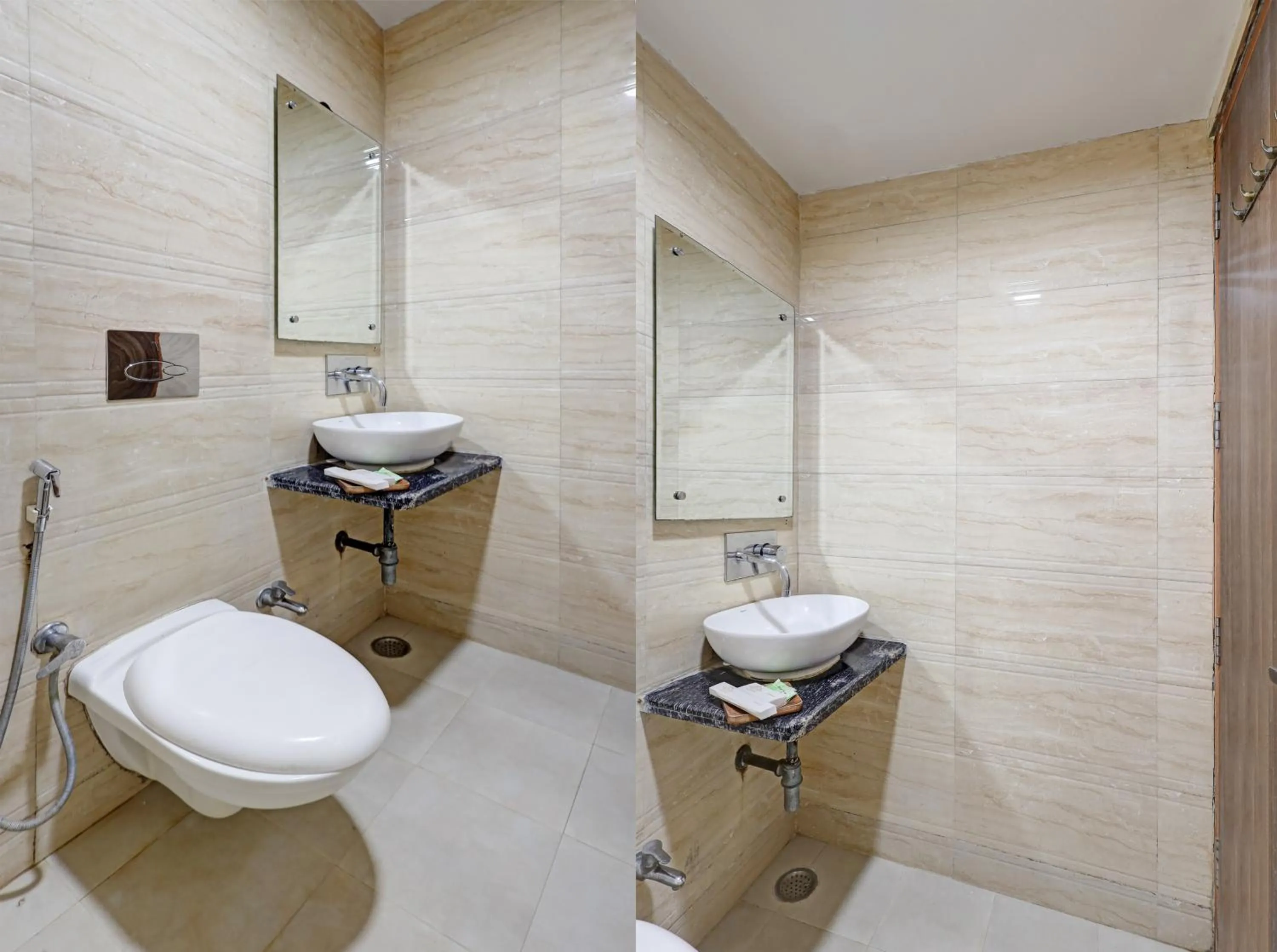 Bathroom in Tashkent Palace - Walk in from NDLS Station & RK Ashram Metro Station