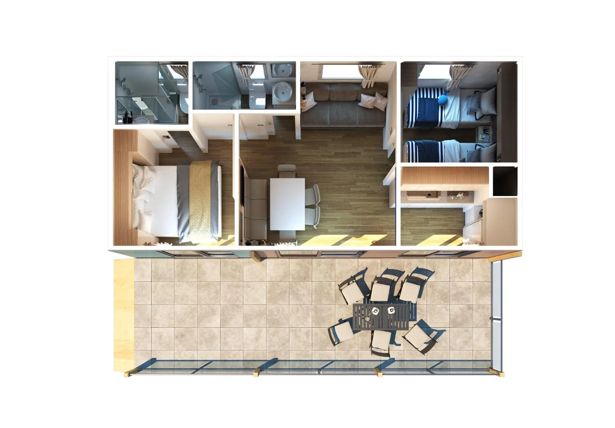Floor plan in Mobilhome Victoria Camping Lanterna