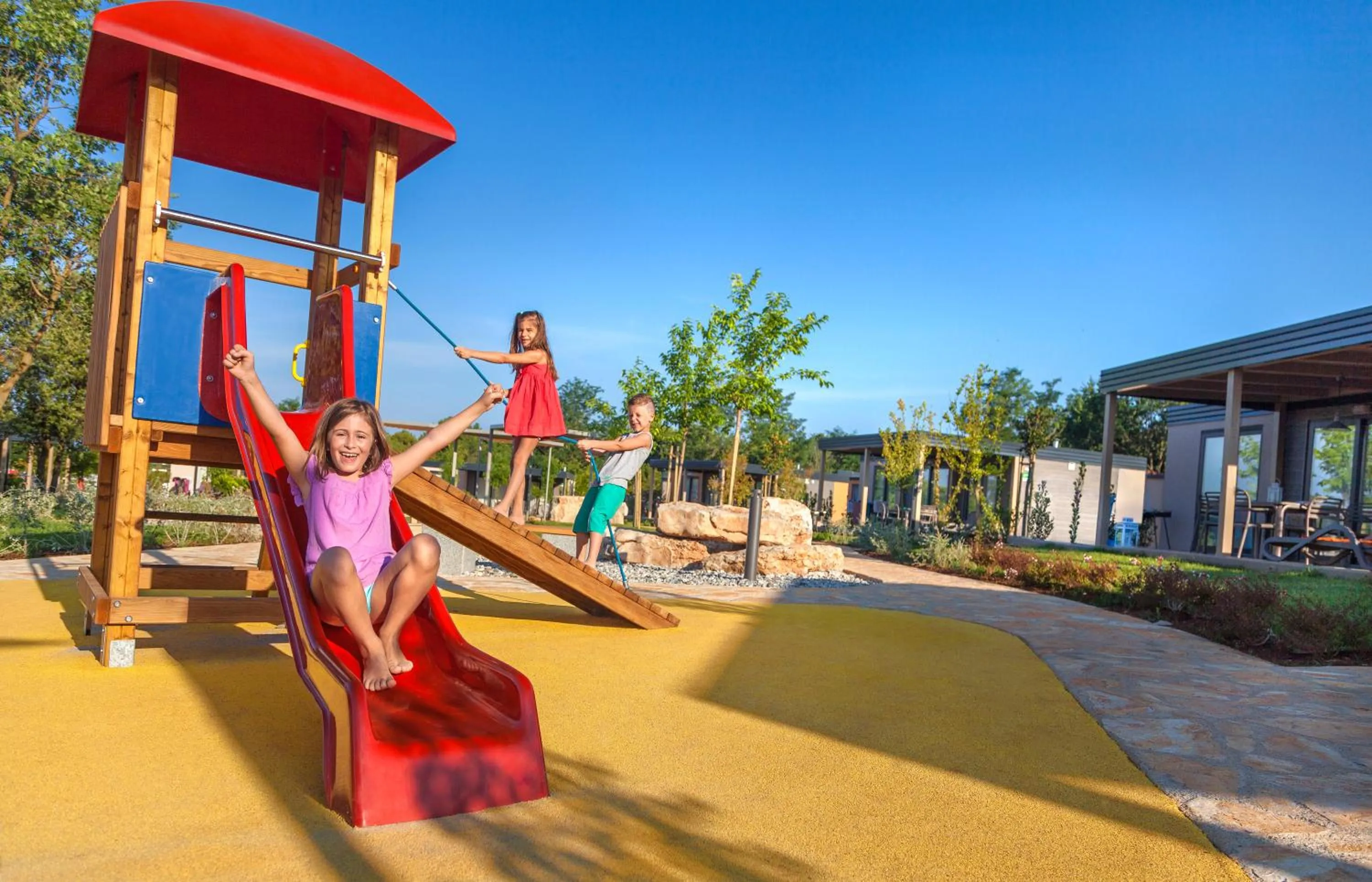 Children play ground in Mobilhome Victoria Camping Lanterna