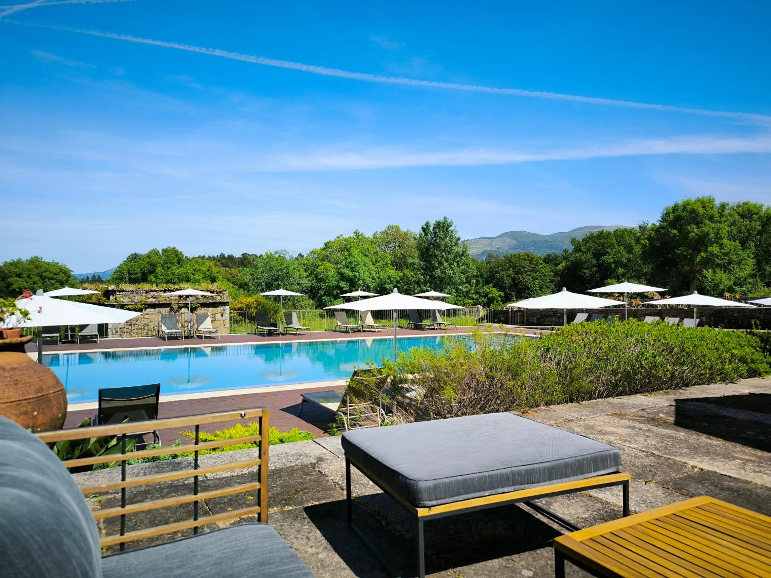 Pool view in Hotel Paço de Vitorino
