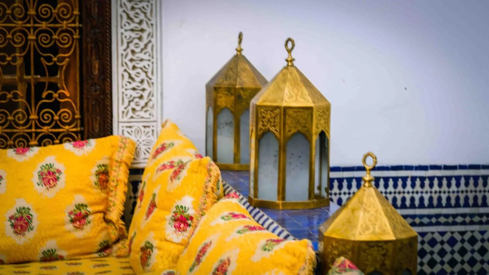 Living room in Palais Nazha Fes - Luxury Lodging