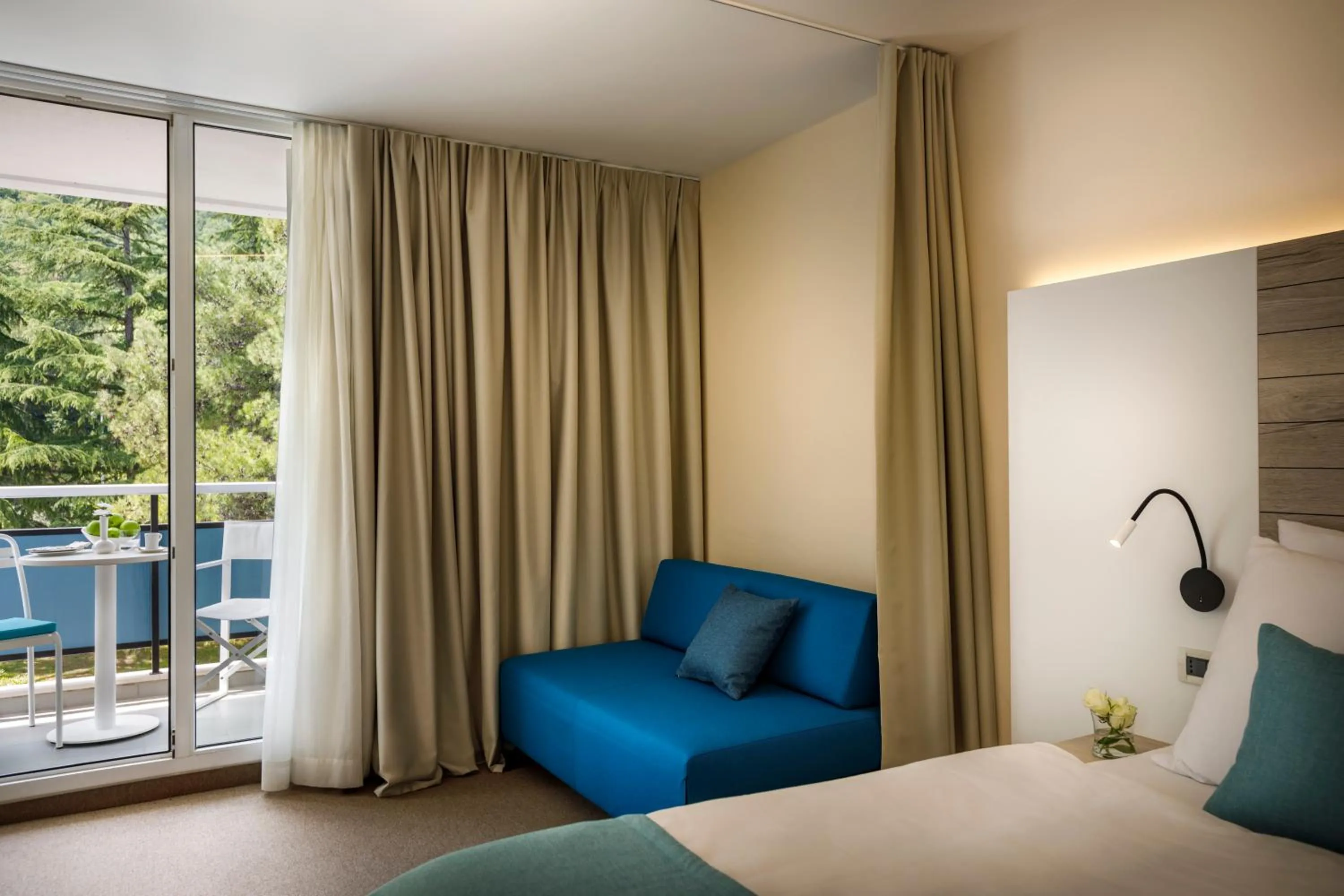 Seating area, Bed in Hotel Marina - Liburnia