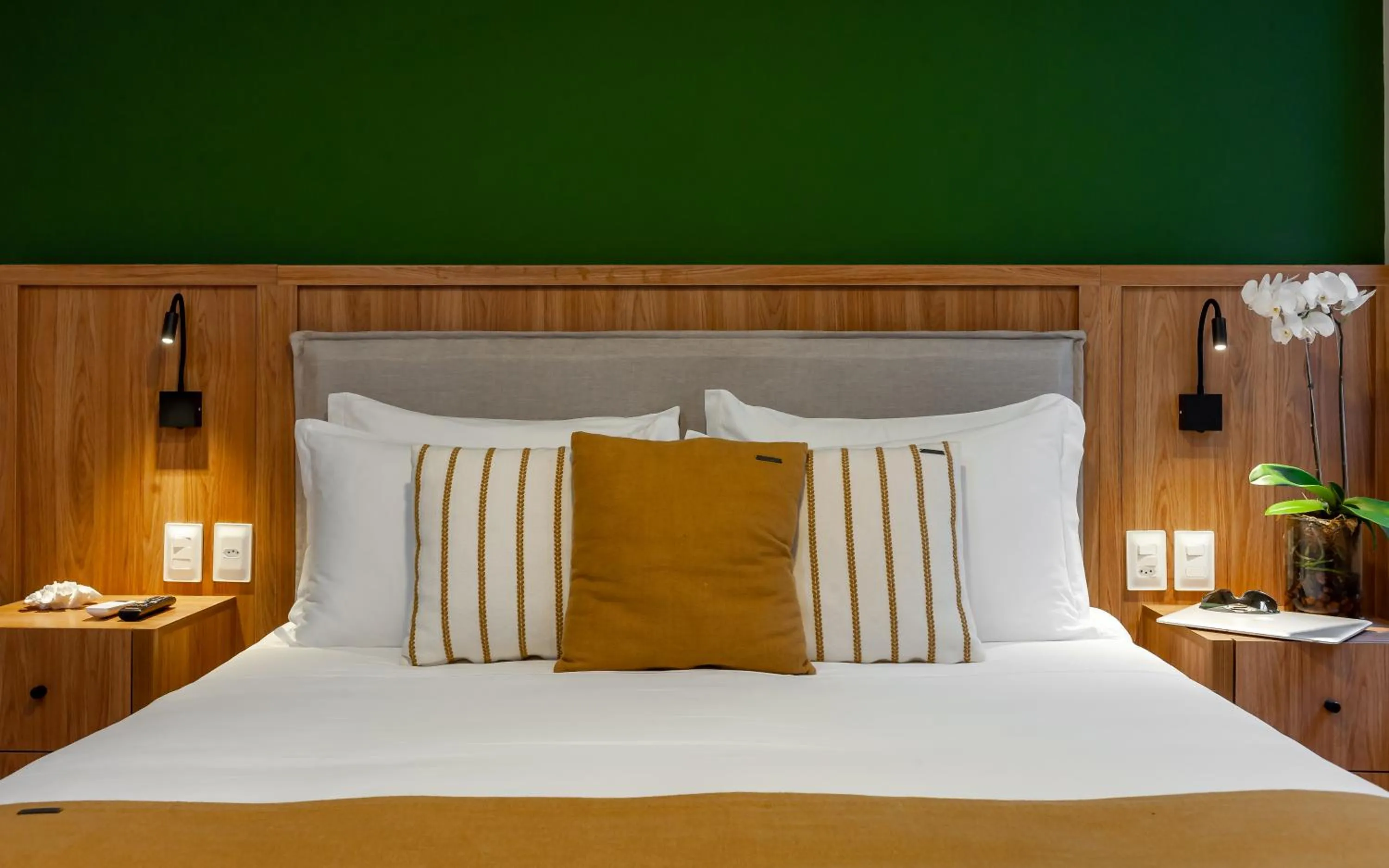 Bed in Pousada Bahia Tambor