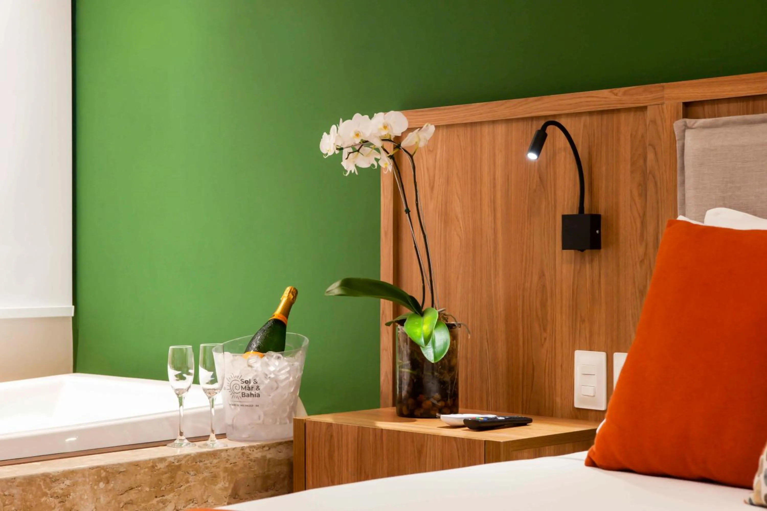 Bed in Pousada Bahia Tambor