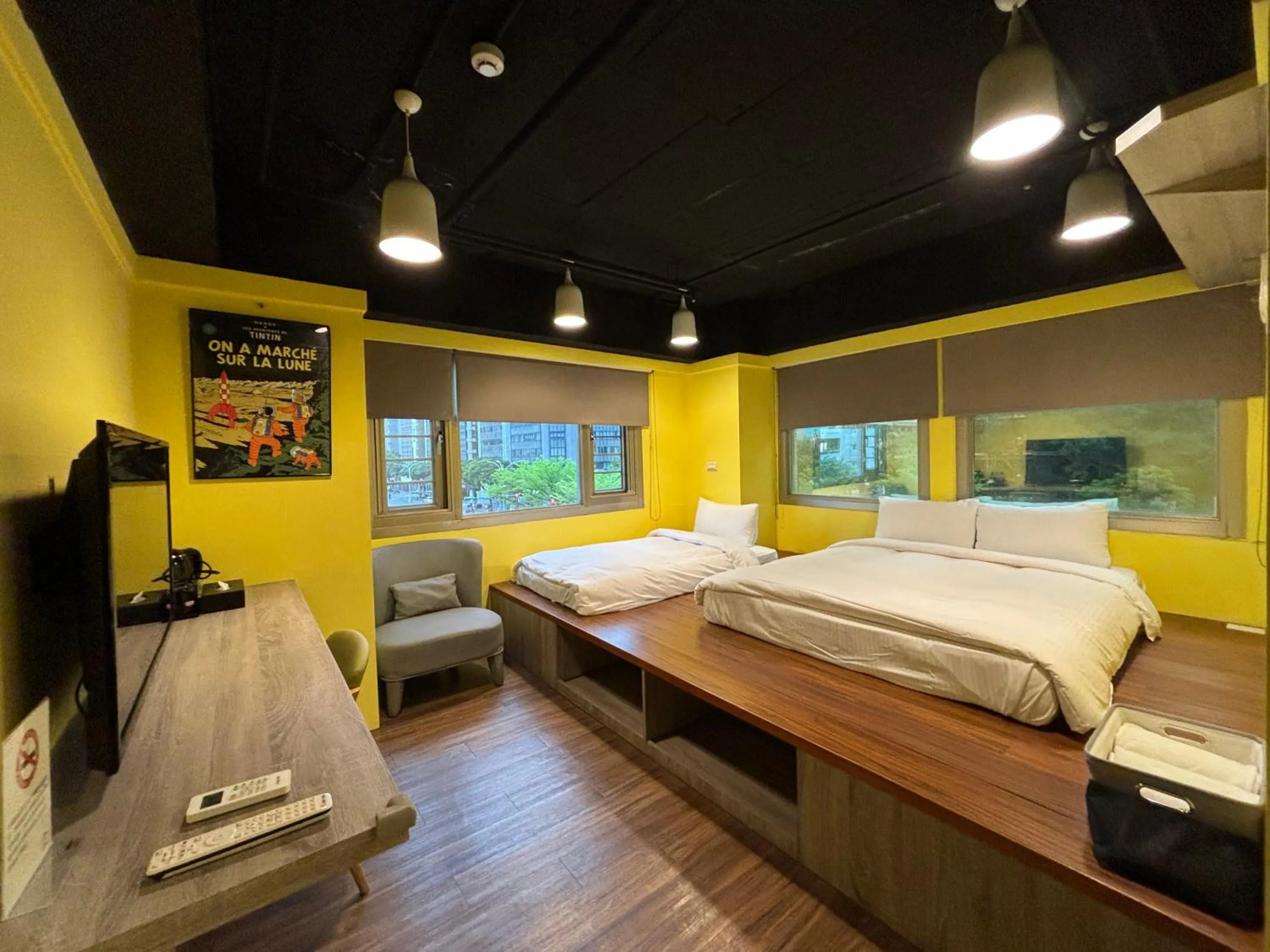 Bed in Bon Hotel Taipei