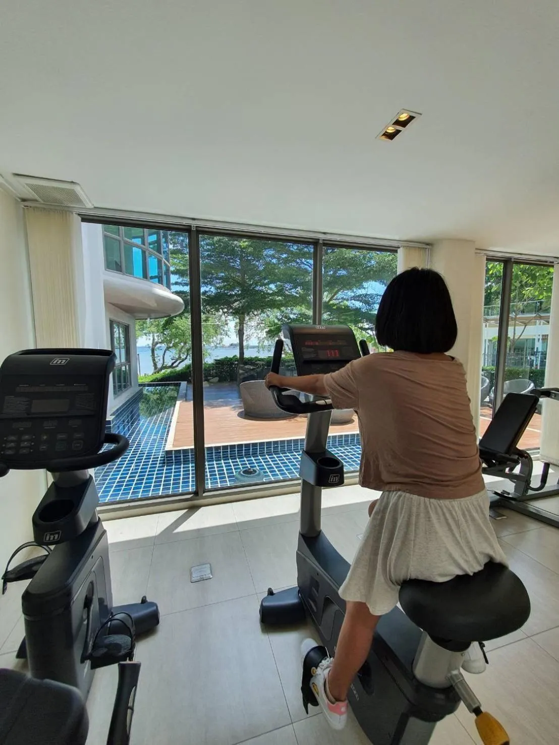 Fitness centre/facilities in Sonrisa Srirachaที่พักติดทะเล