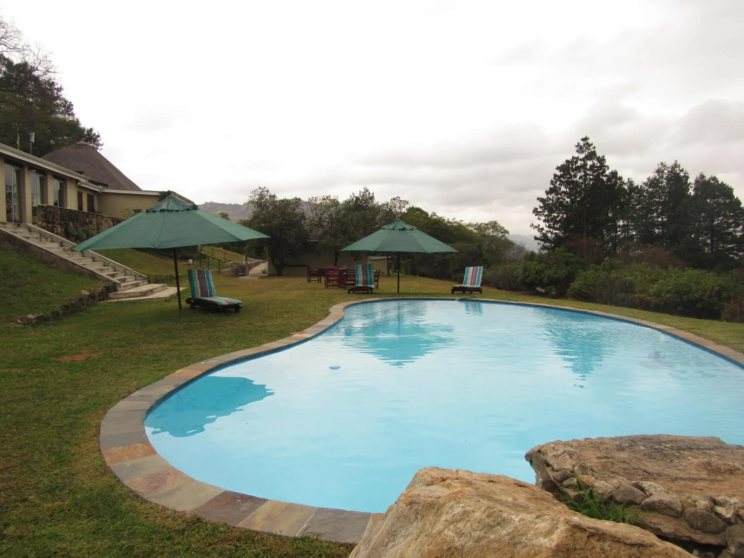 Pool view in Emafini Country Lodge