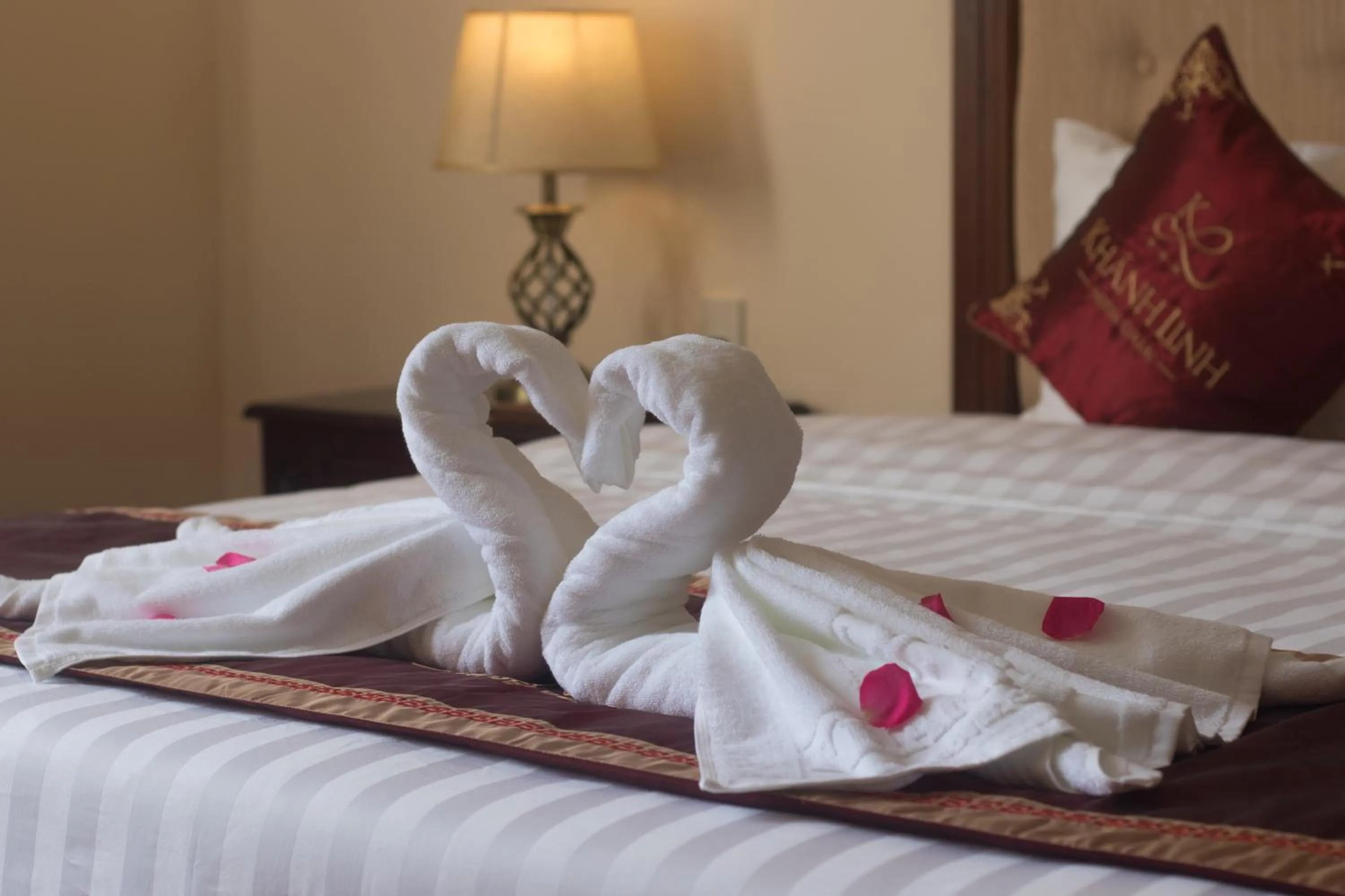 Decorative detail, Bed in Khanh Linh Hotel