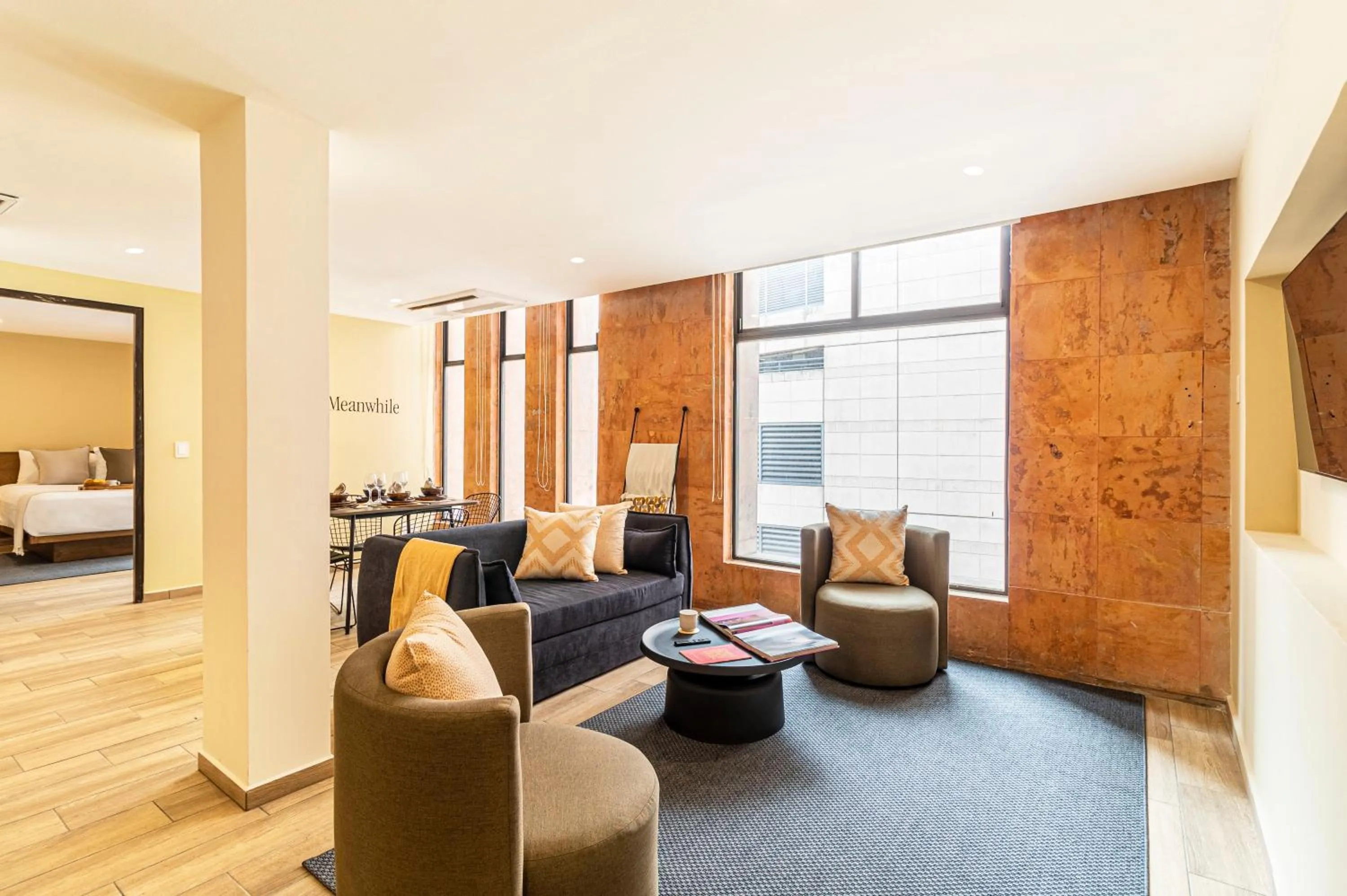 Living room, Bed in Grand Chapultepec Residencial