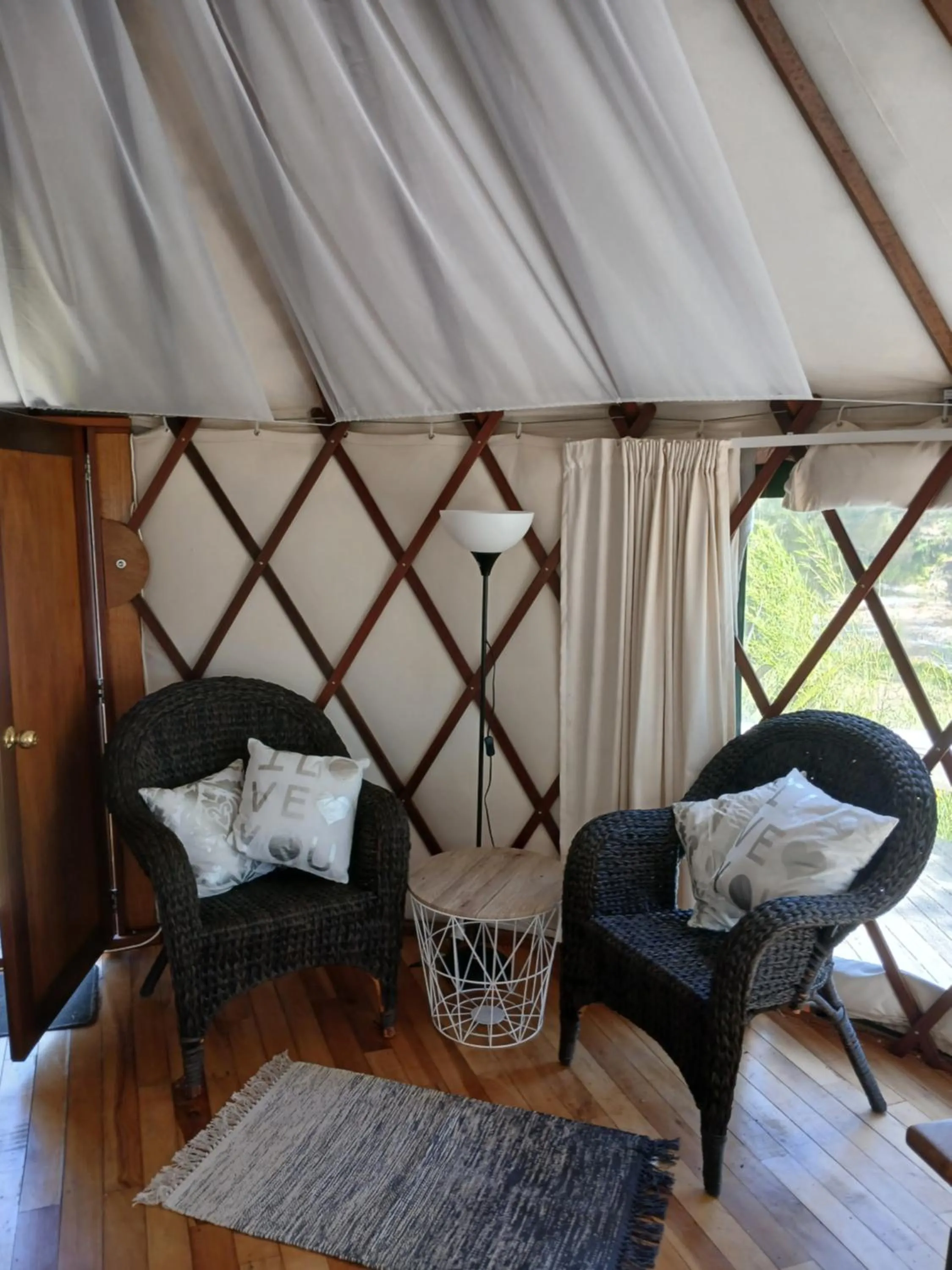 Seating area in Bay of Islands Holiday Park
